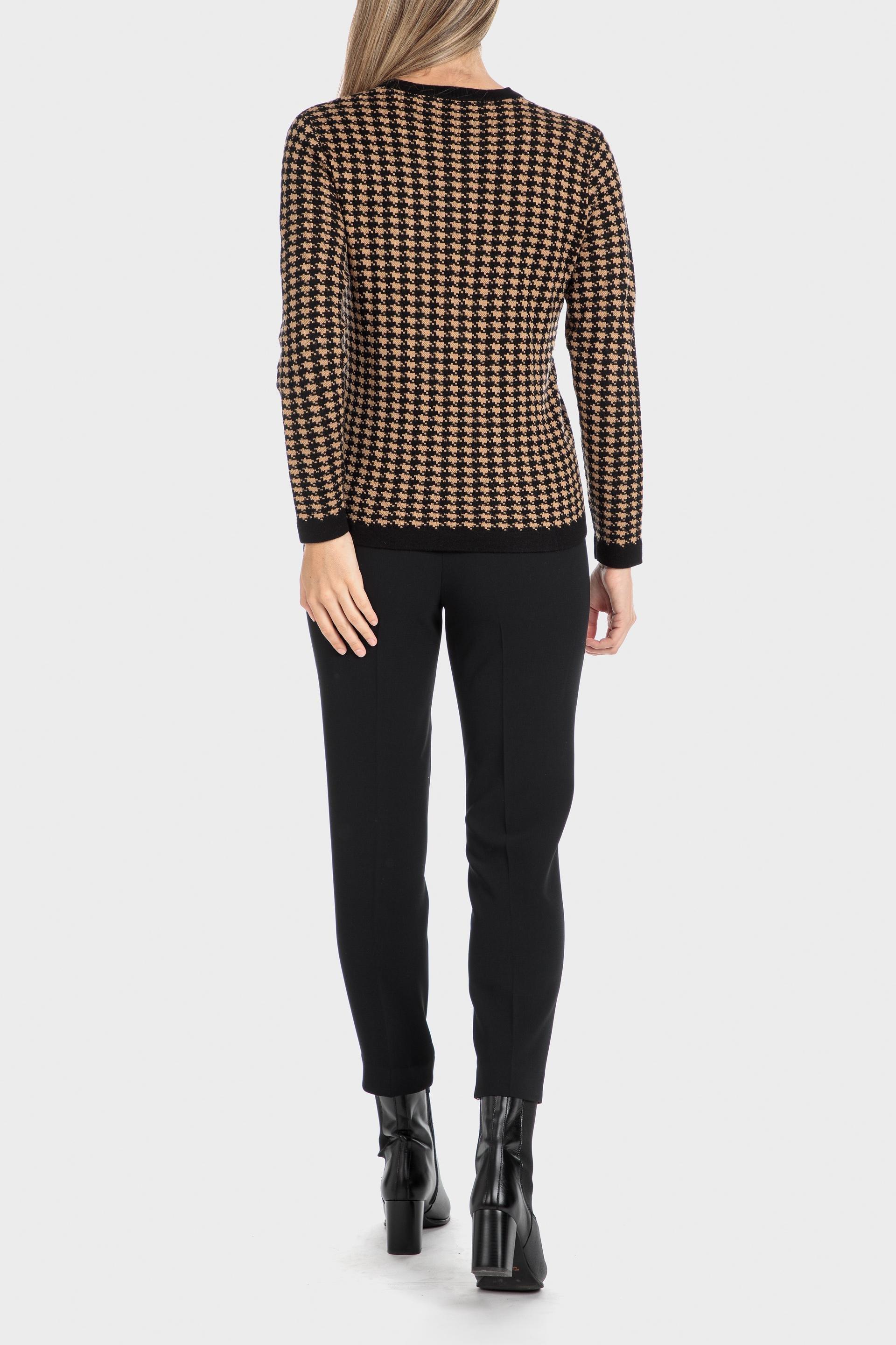 Black Crepe Capri Trousers, , large image number 3