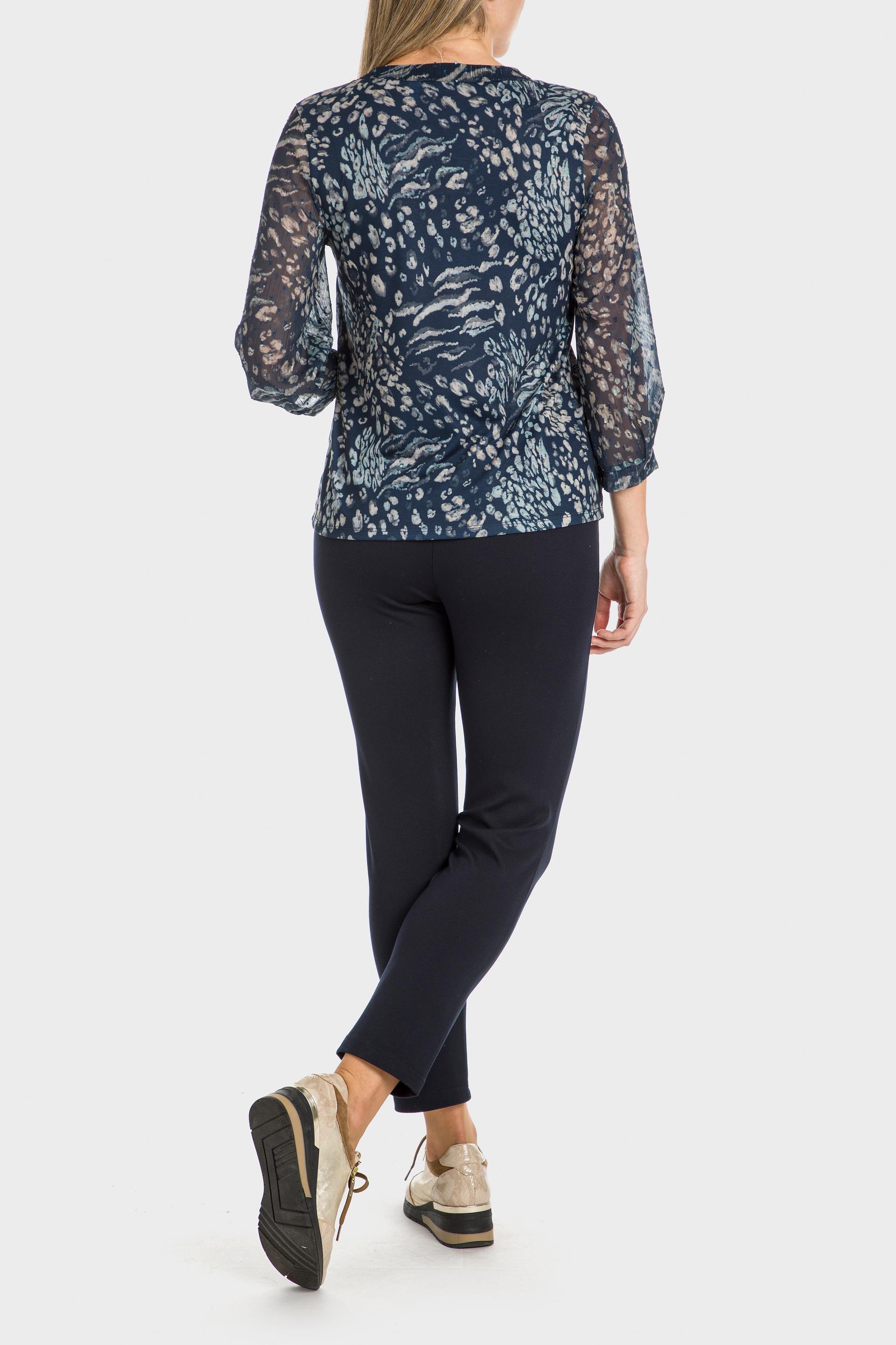 Navy Capri Trousers, , large image number 2