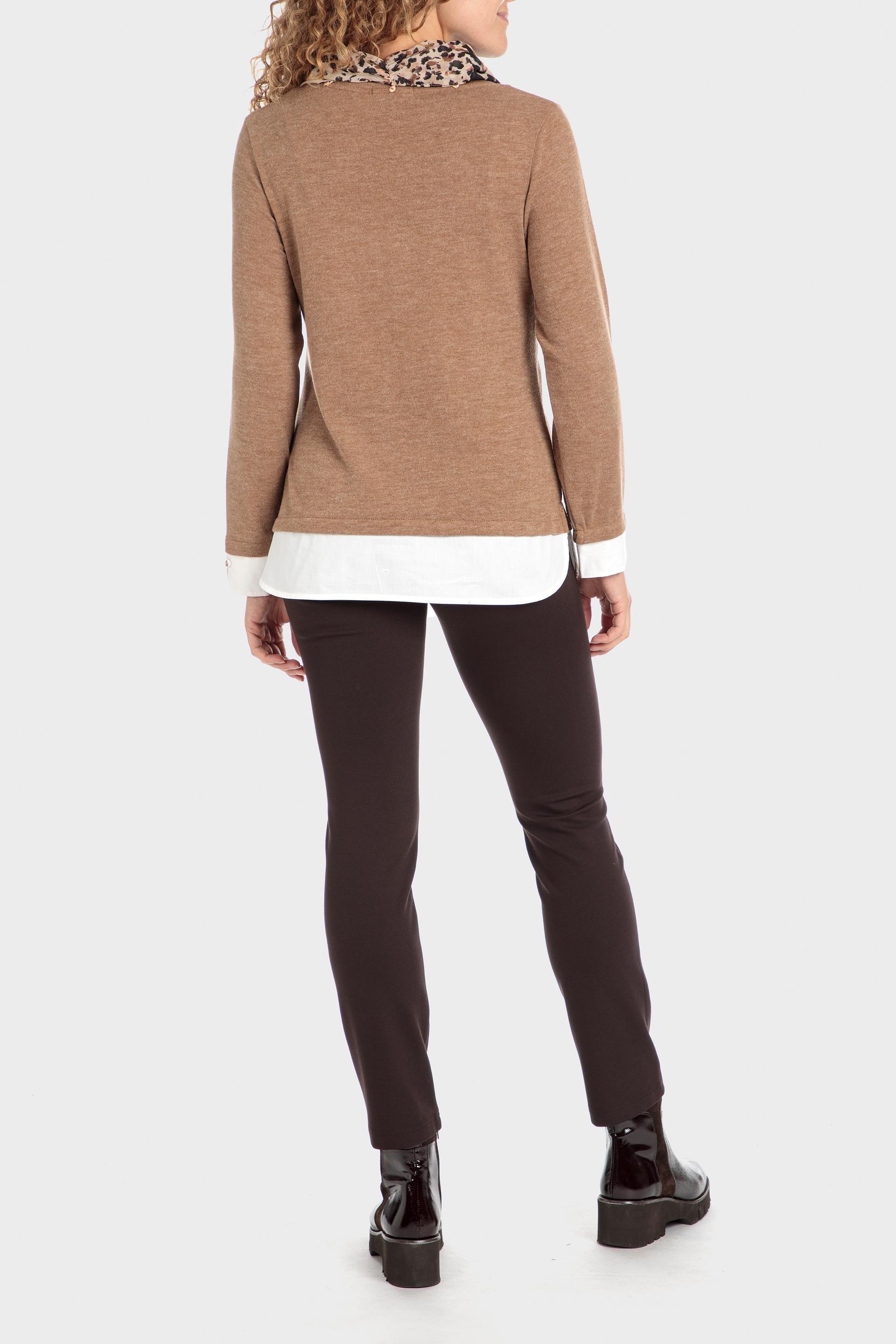 Brown Push Up Trousers, , large image number 3