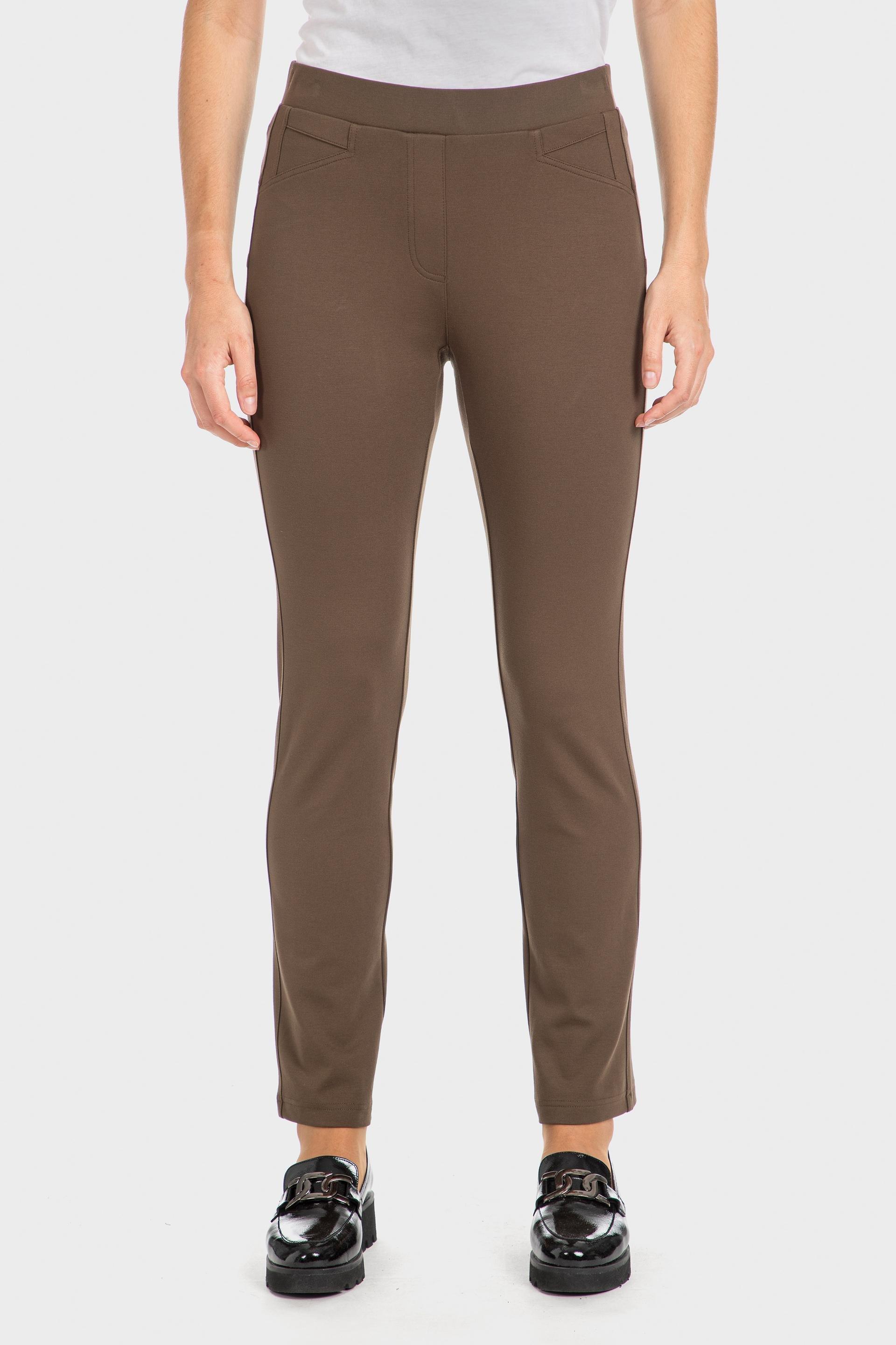 Brown Push Up Trousers, , large image number 0