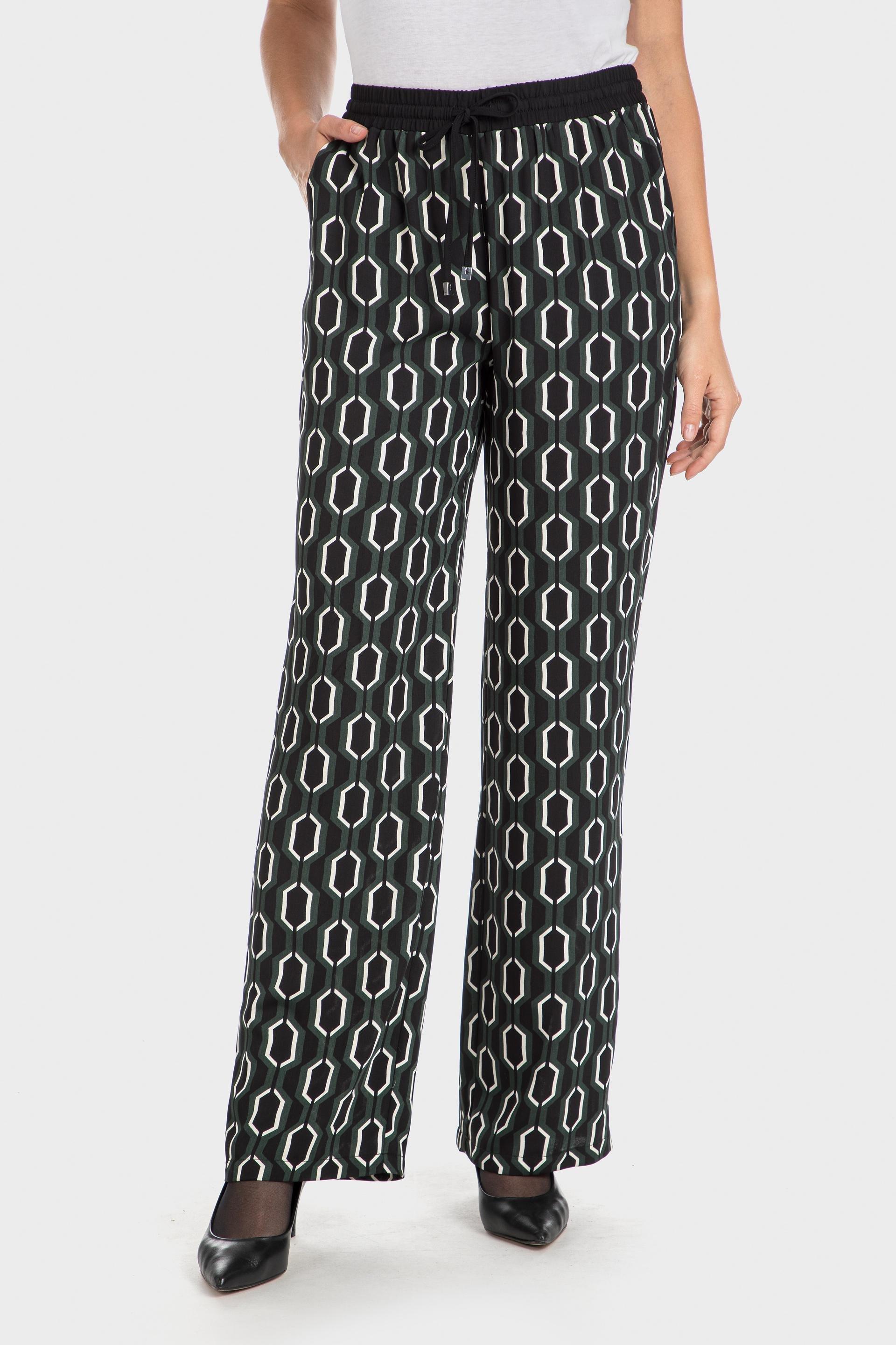 Black Printed Trousers, , large image number 1