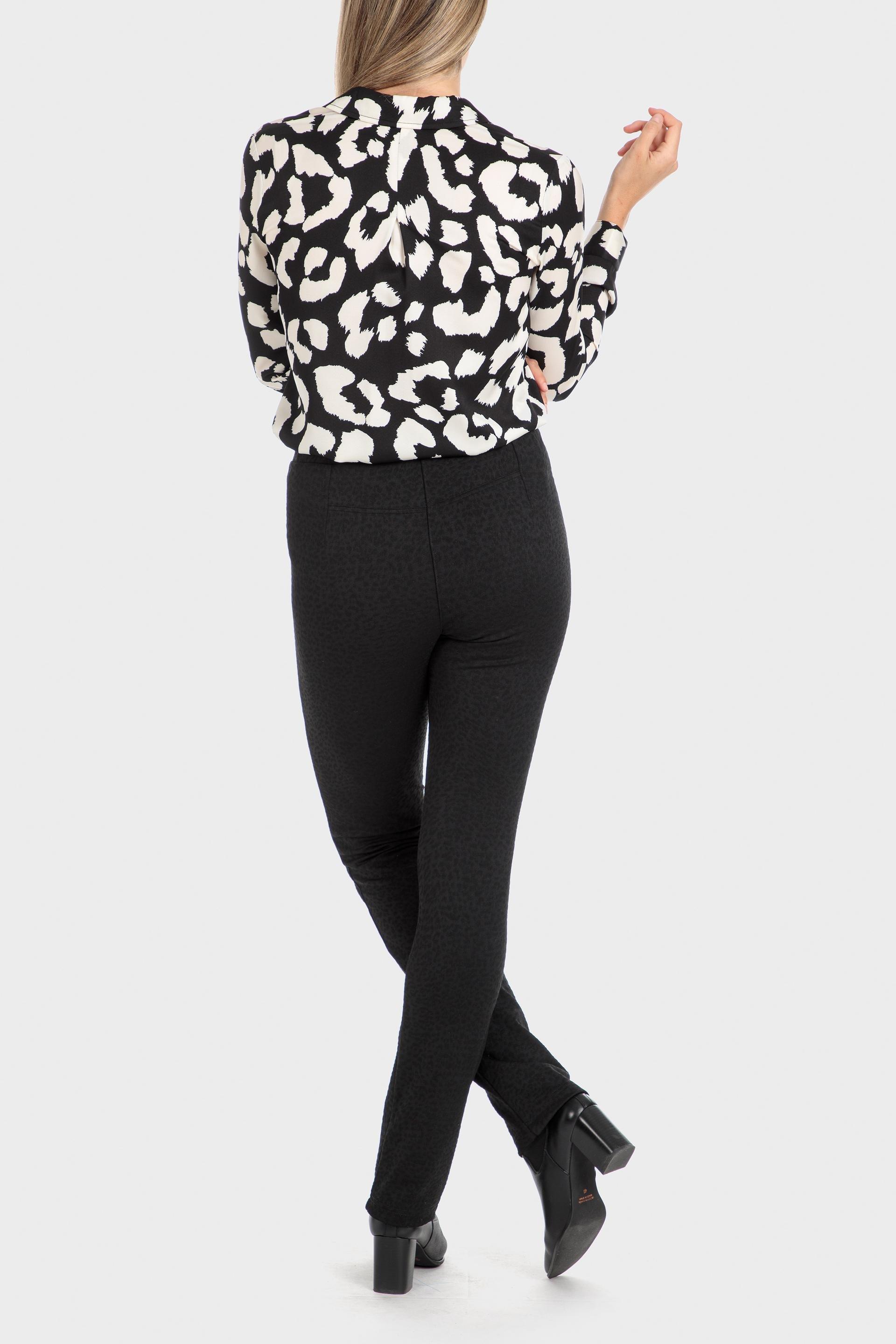 Black Jacquard Trousers, Black, large image number 6