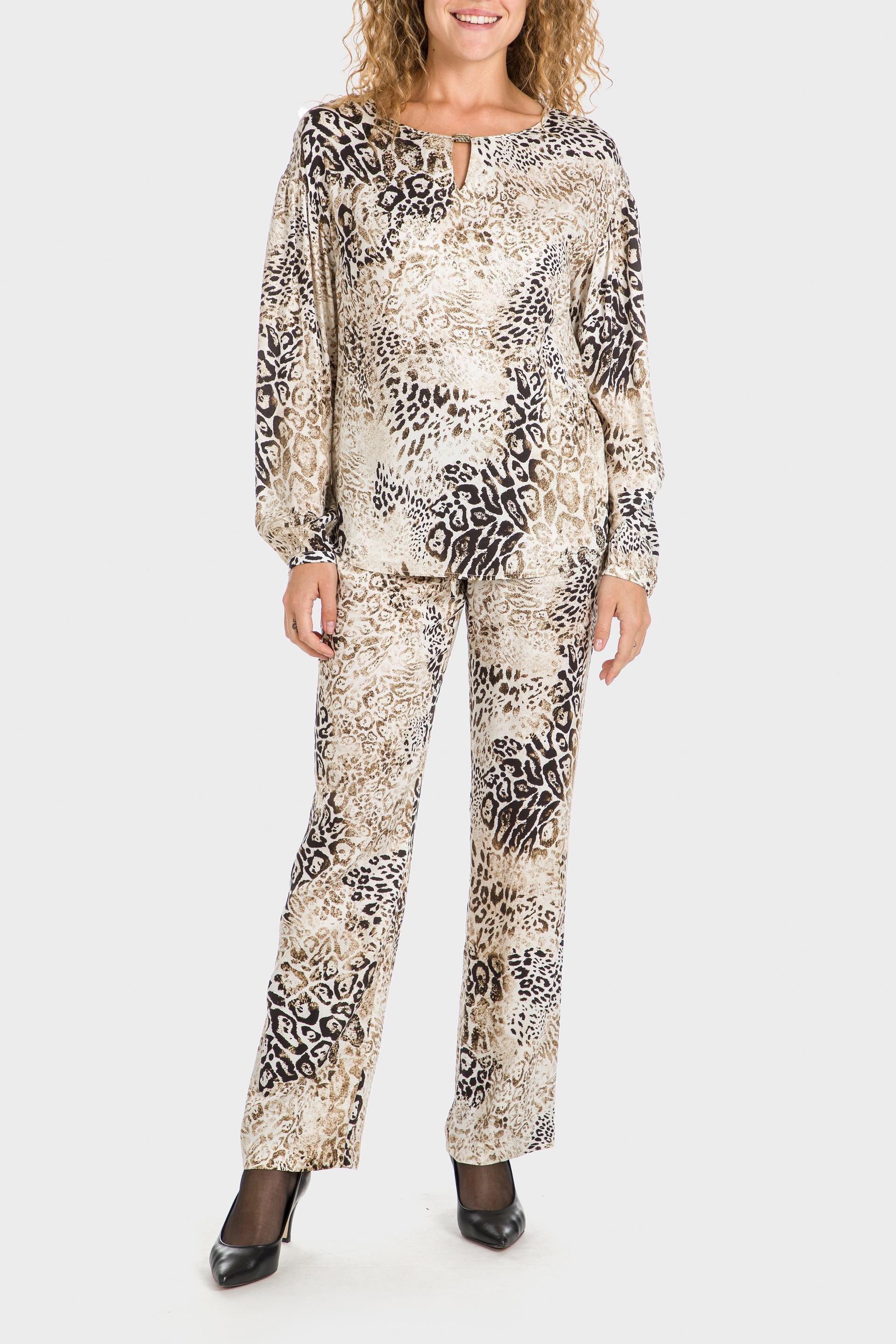 Multicolour Animal Print Trousers, , large image number 0