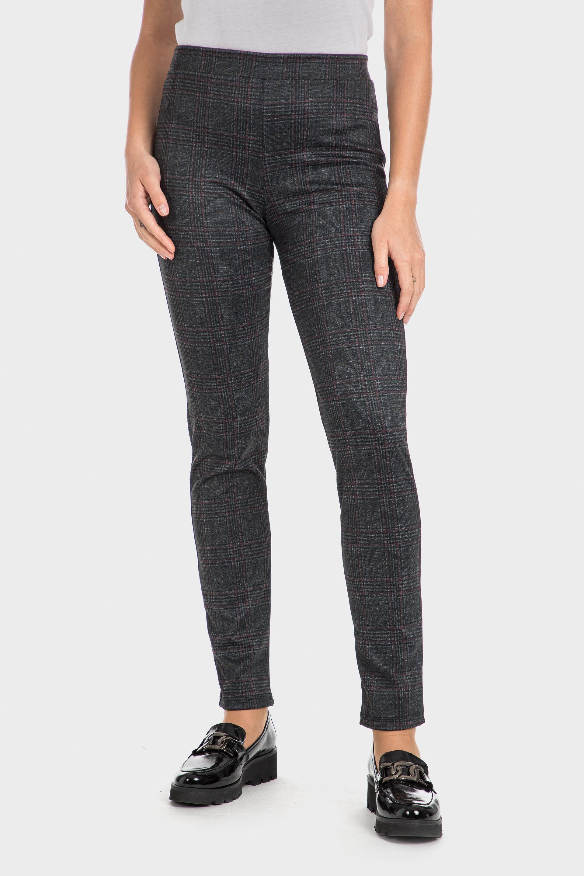 Grey Checked Trousers, , large image number 0
