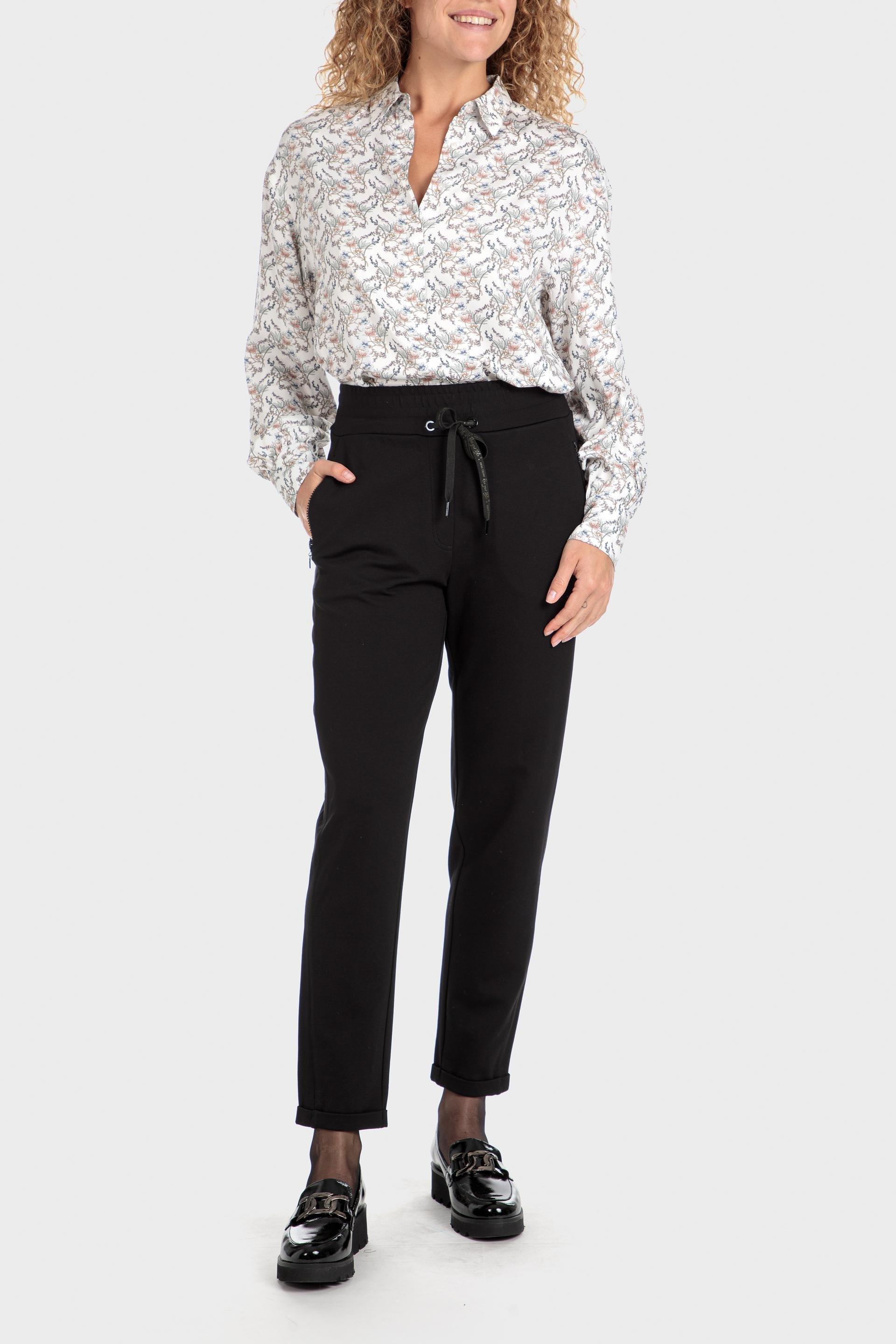 Black Drawstring Trousers, , large image number 0