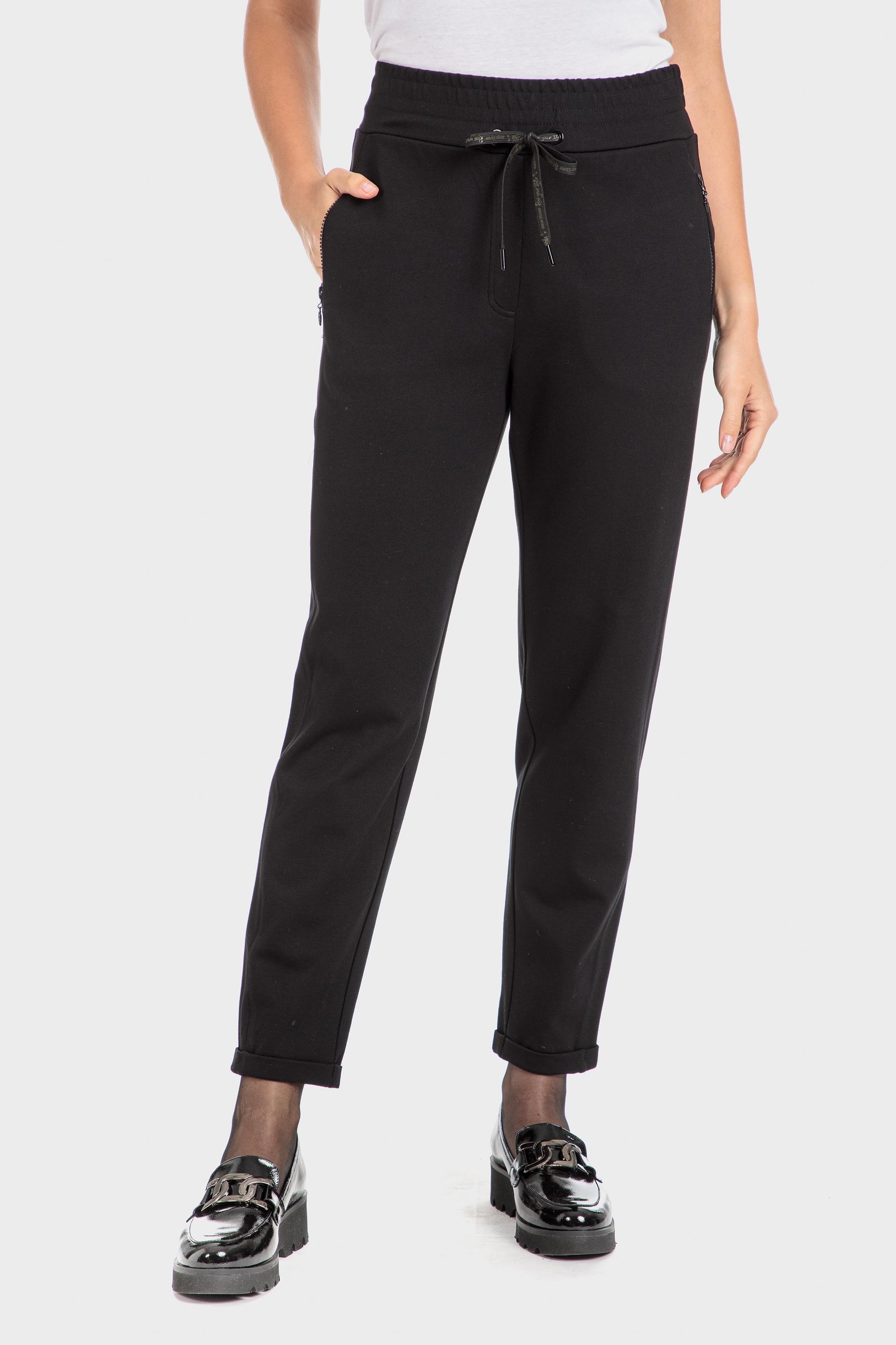 Black Drawstring Trousers, , large image number 1