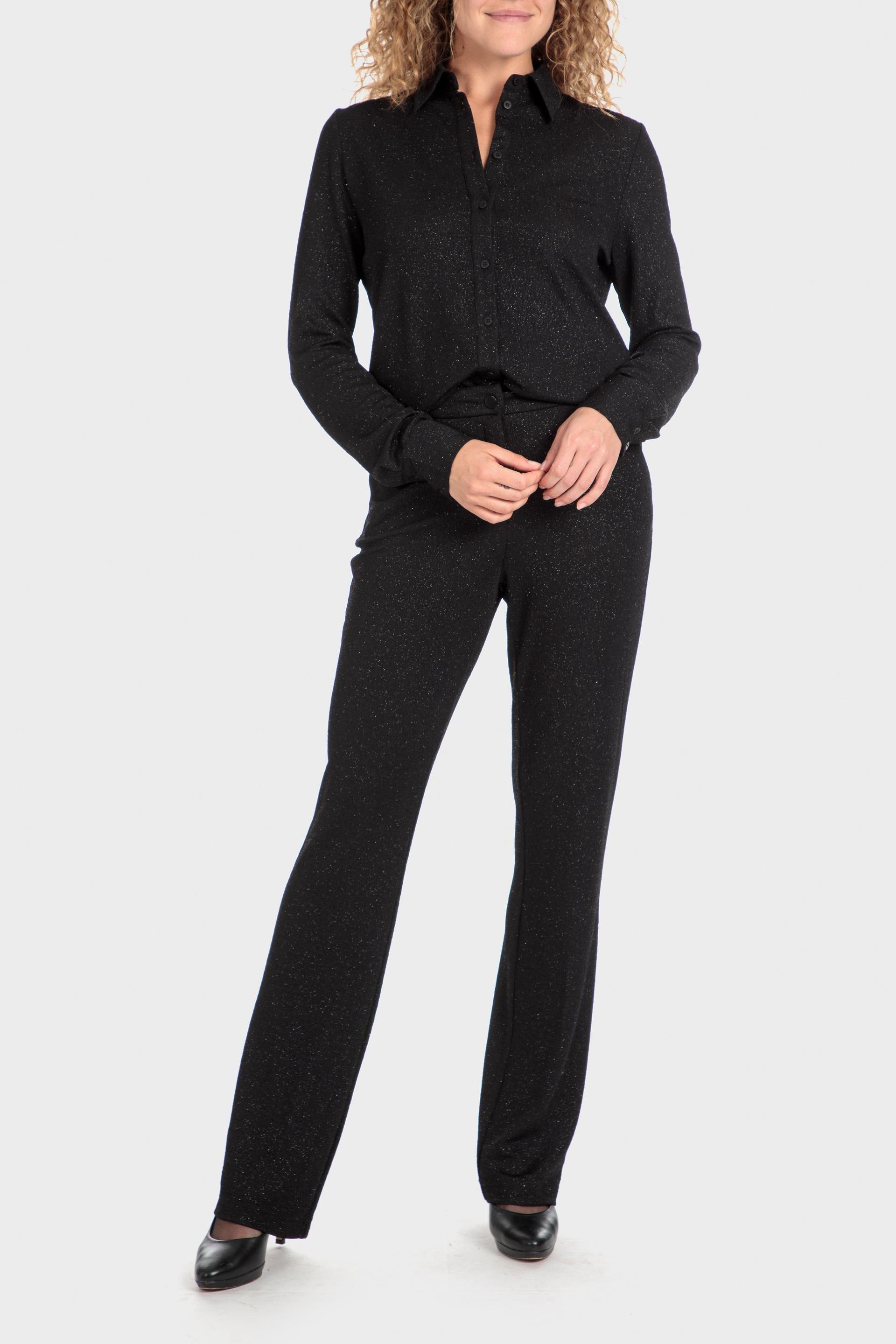 Black Straight Trousers, , large image number 1