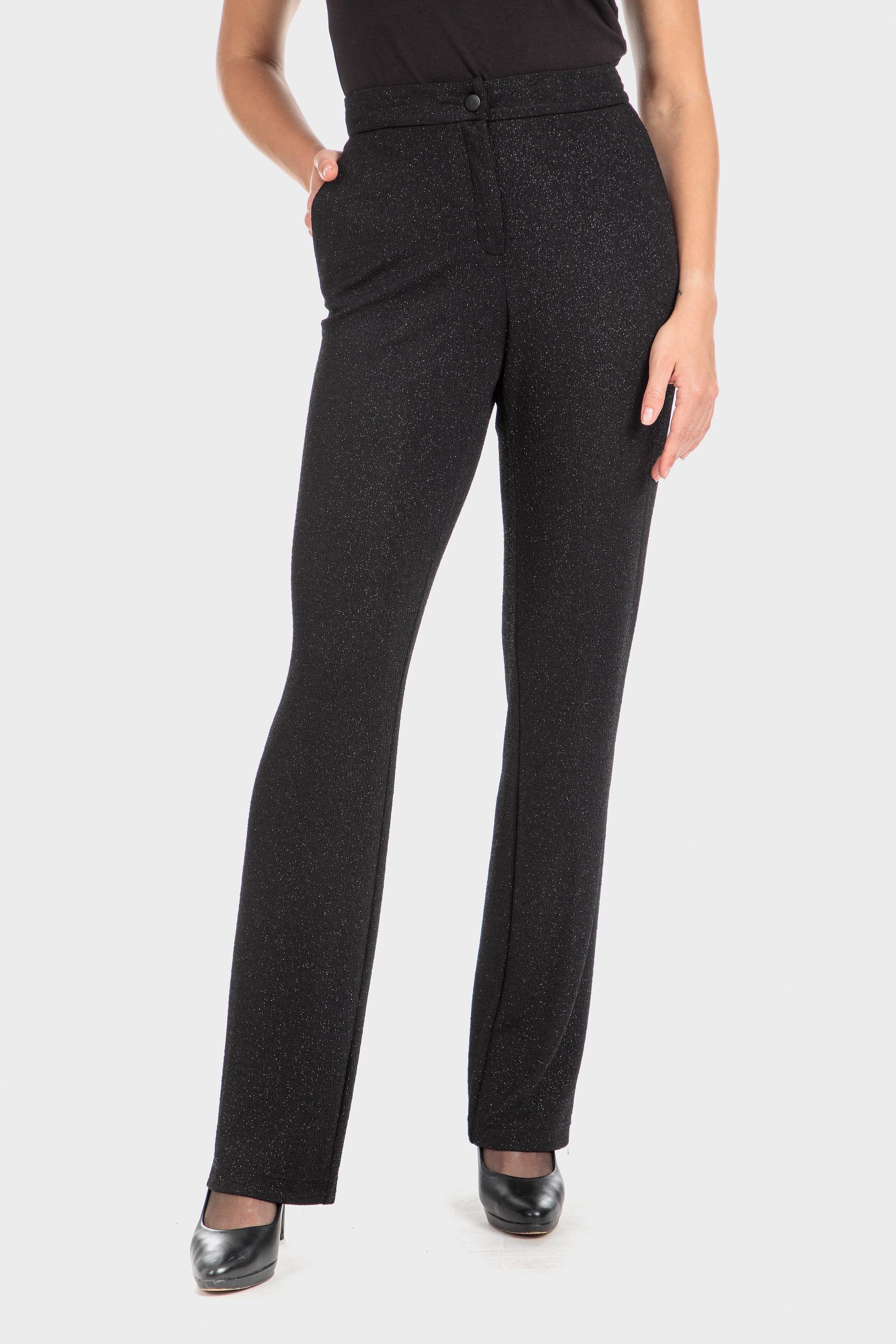 Black Straight Trousers, , large image number 2