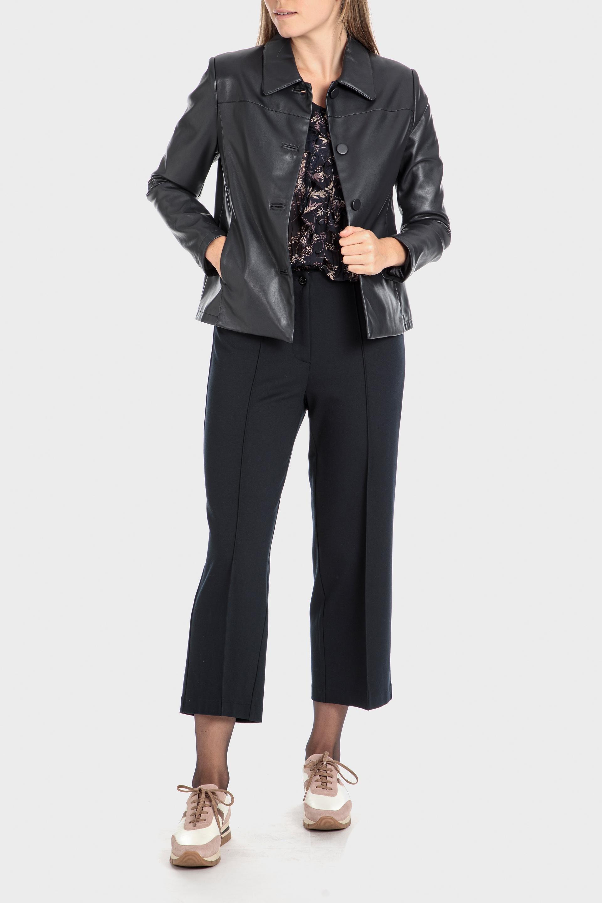 Navy Wide Trousers, , large image number 1