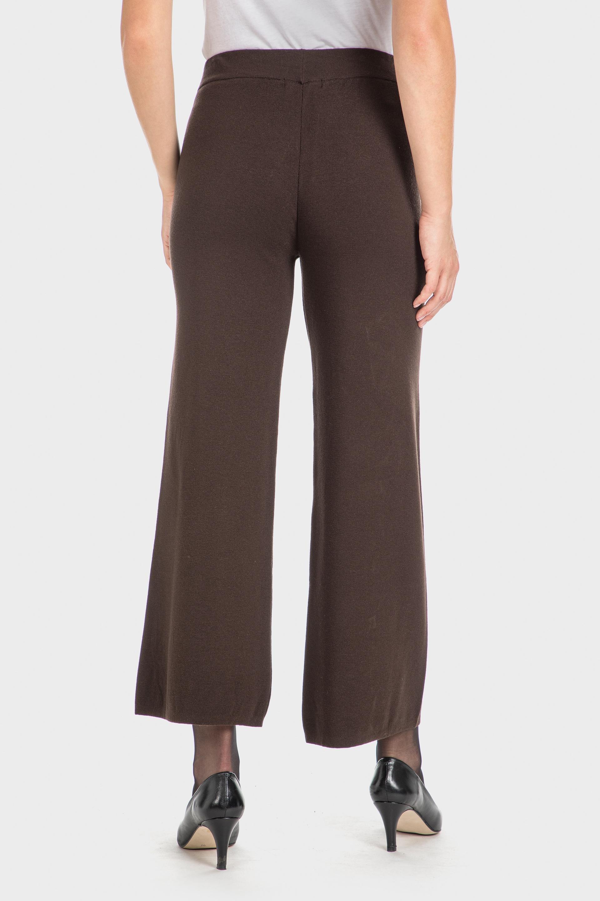 Navy Knitted Wide-Leg Trousers, , large image number 2