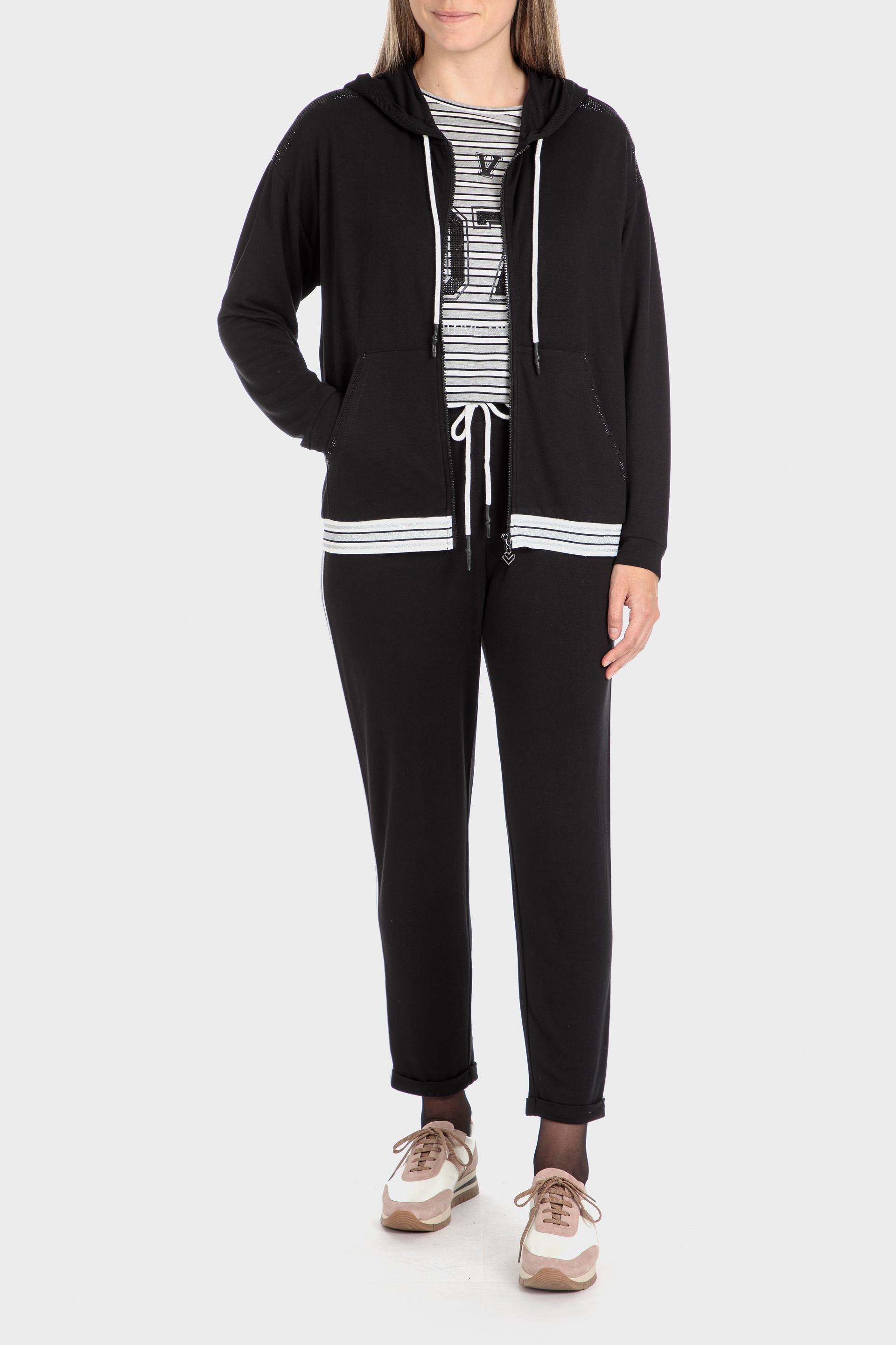 Black Side Stripe Trousers, , large image number 0