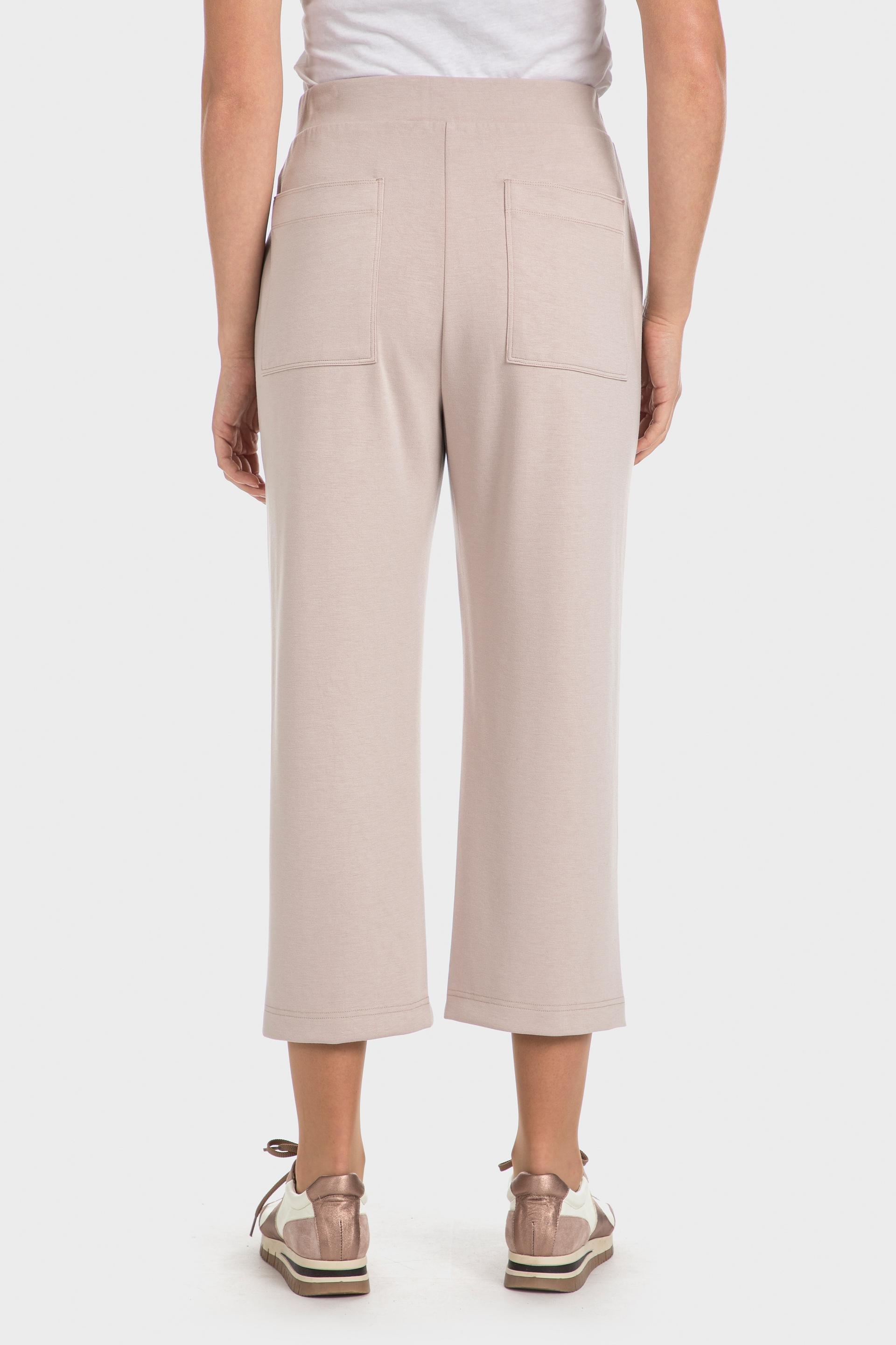 Beige Cropped Trousers, , large image number 3