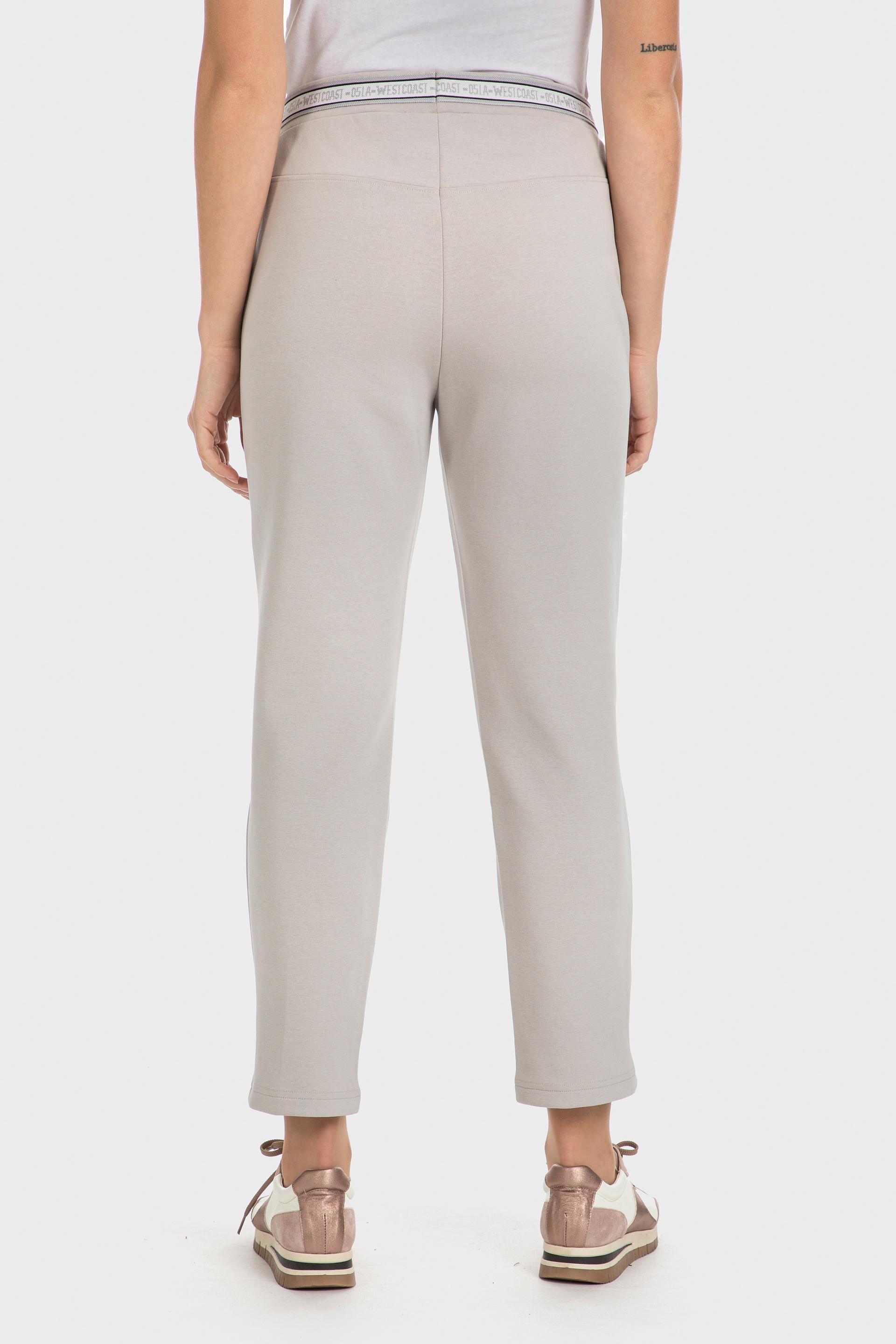 Beige Mid-Waist Sweatpants, , large image number 4