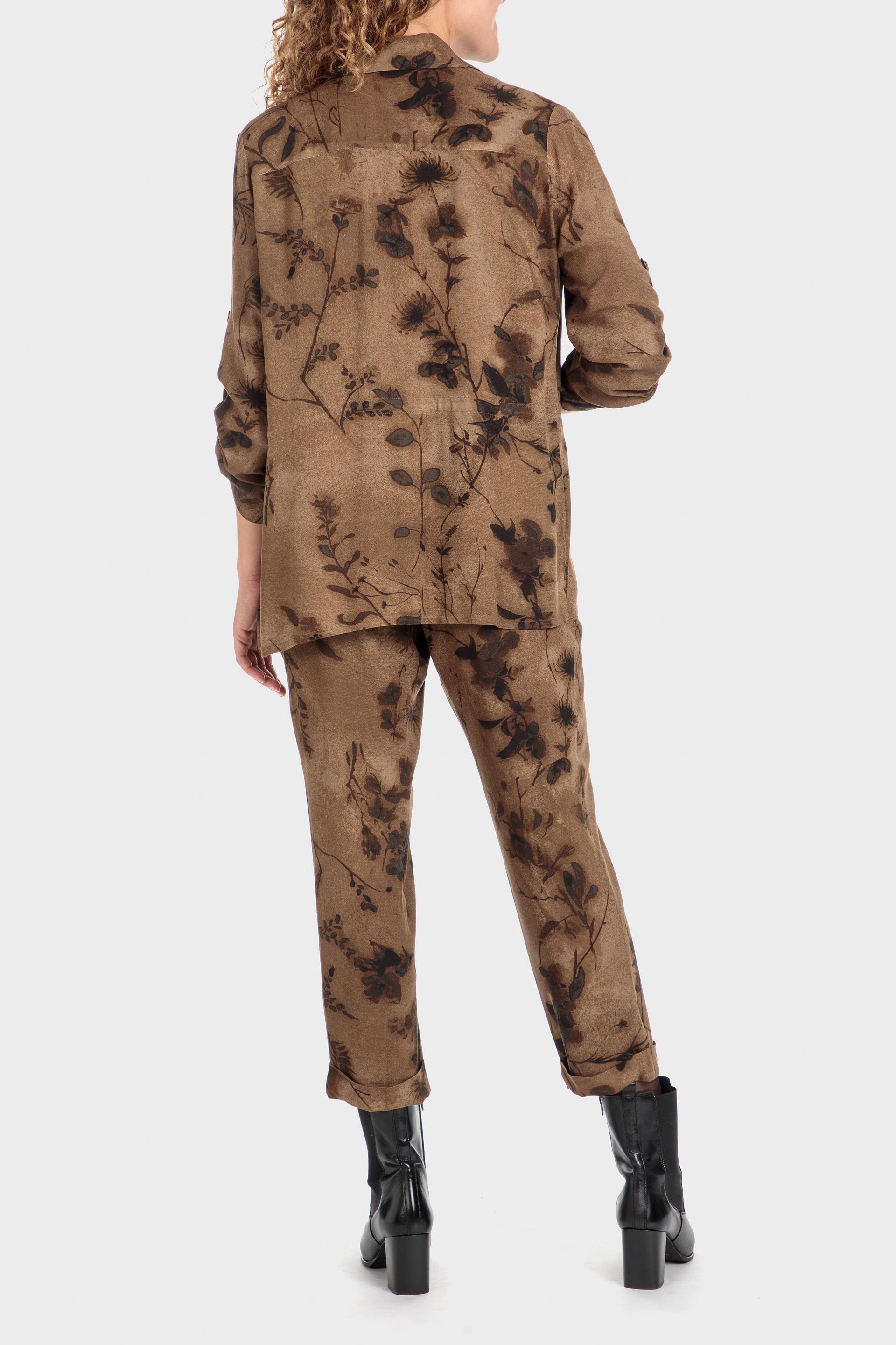 Brown Printed Casual Overshirt, Green Safari, large image number 2