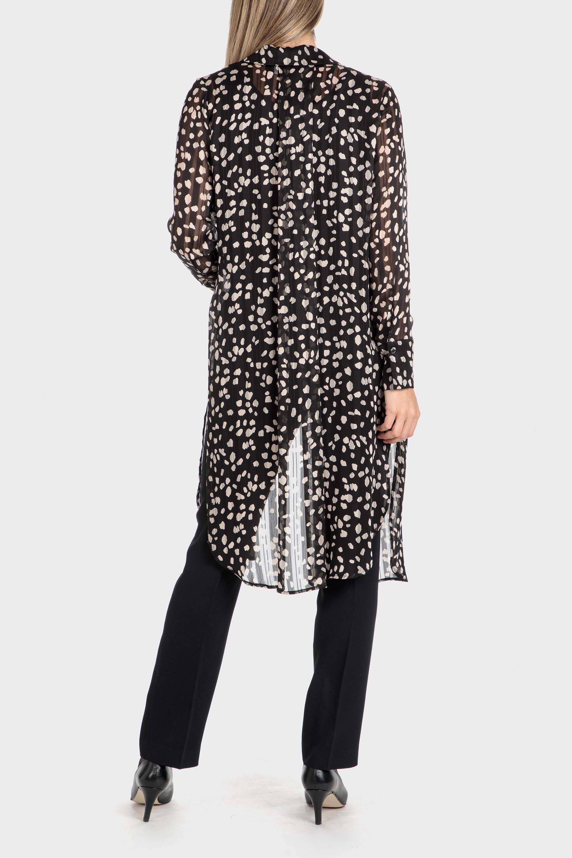 Black Animal Printed Overshirt, , large image number 2