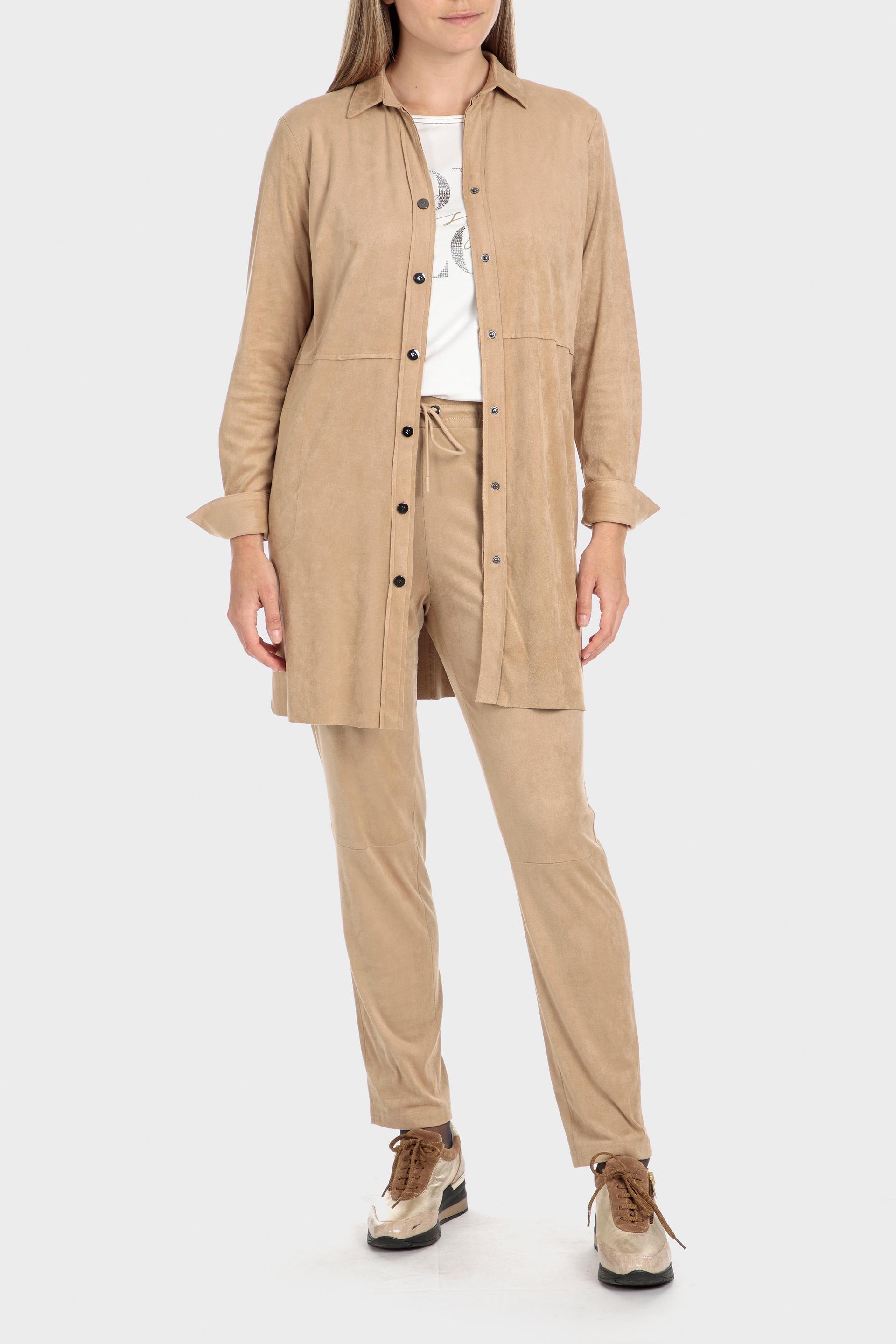 Beige Suede Overshirt, , large image number 0