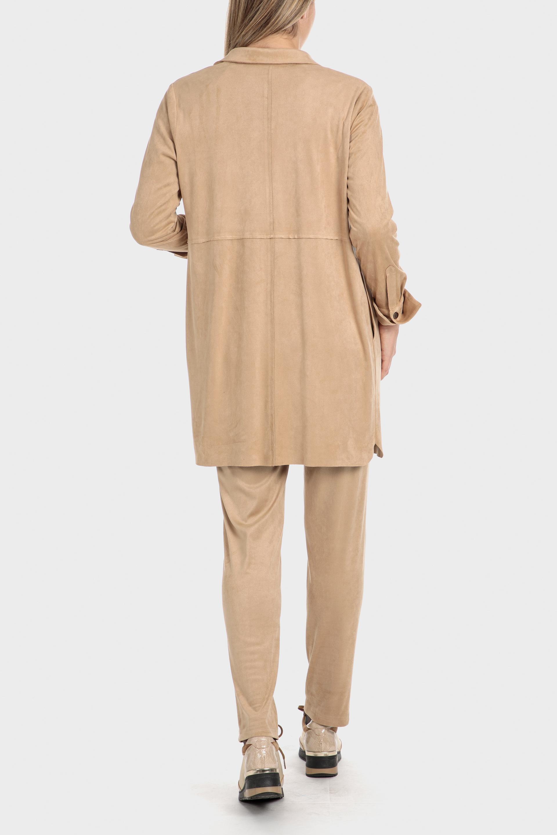 Beige Suede Overshirt, , large image number 2