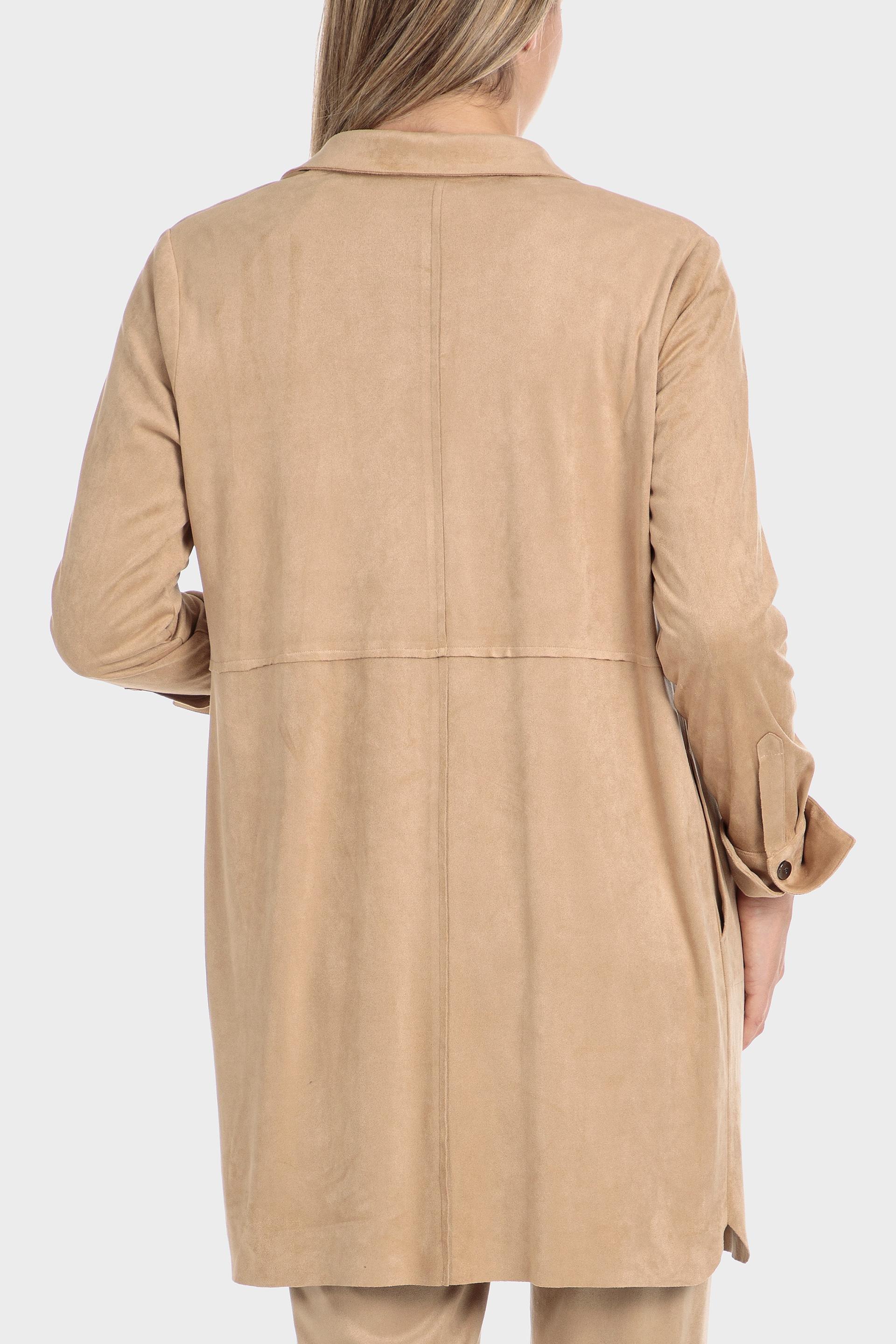 Beige Suede Overshirt, , large image number 3