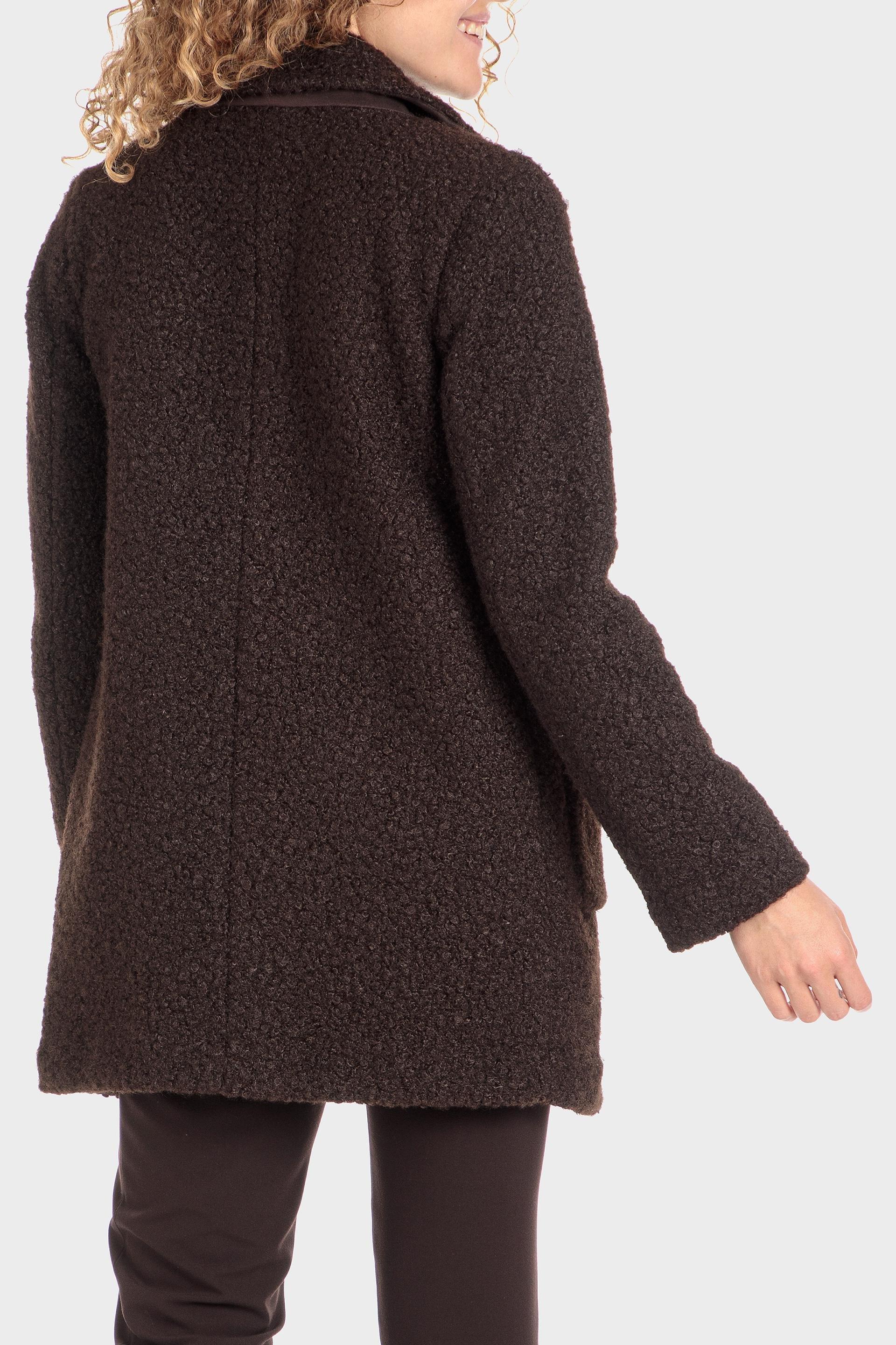 Brown Three Quarter Length Coat, , large image number 1