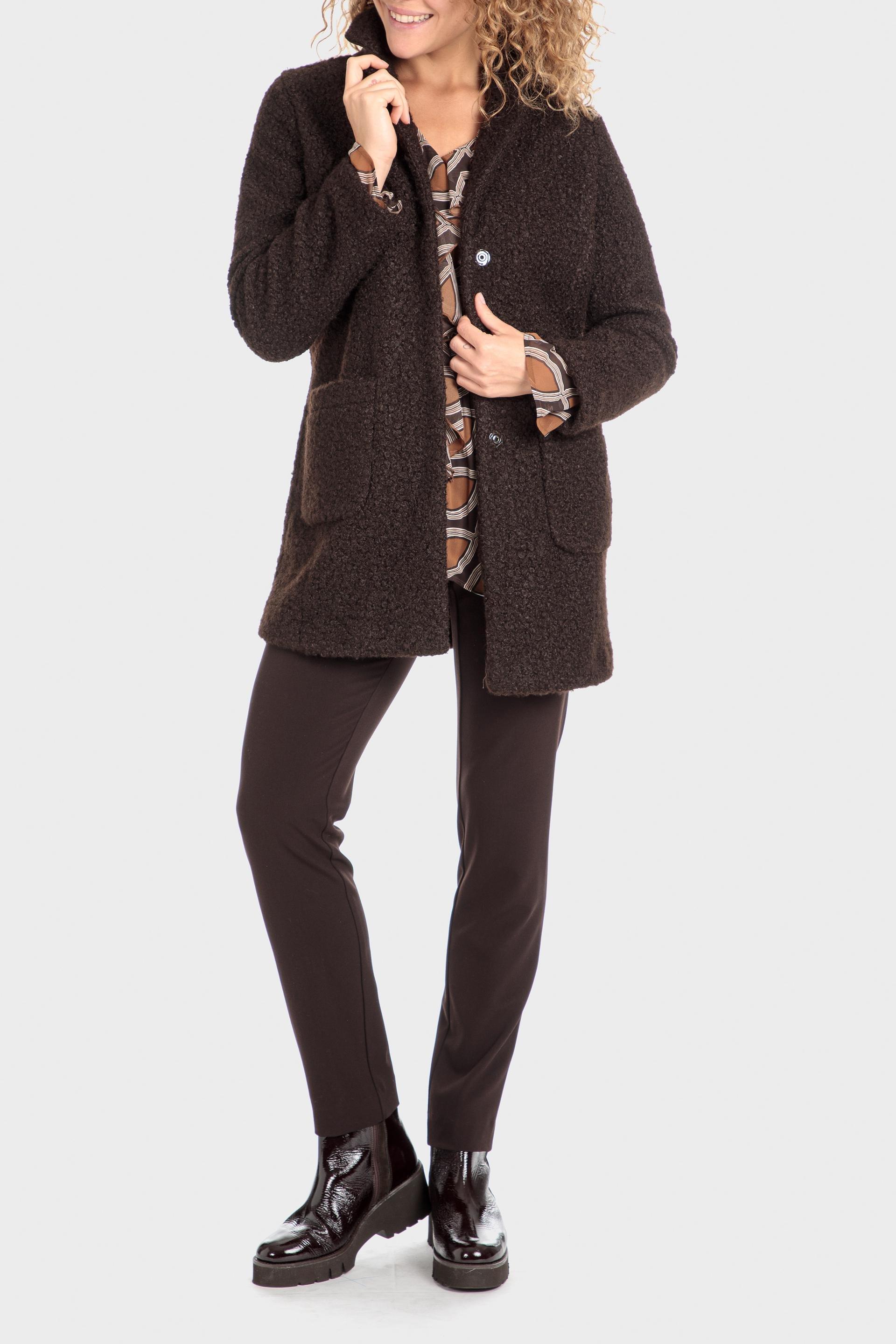 Brown Three Quarter Length Coat, , large image number 2