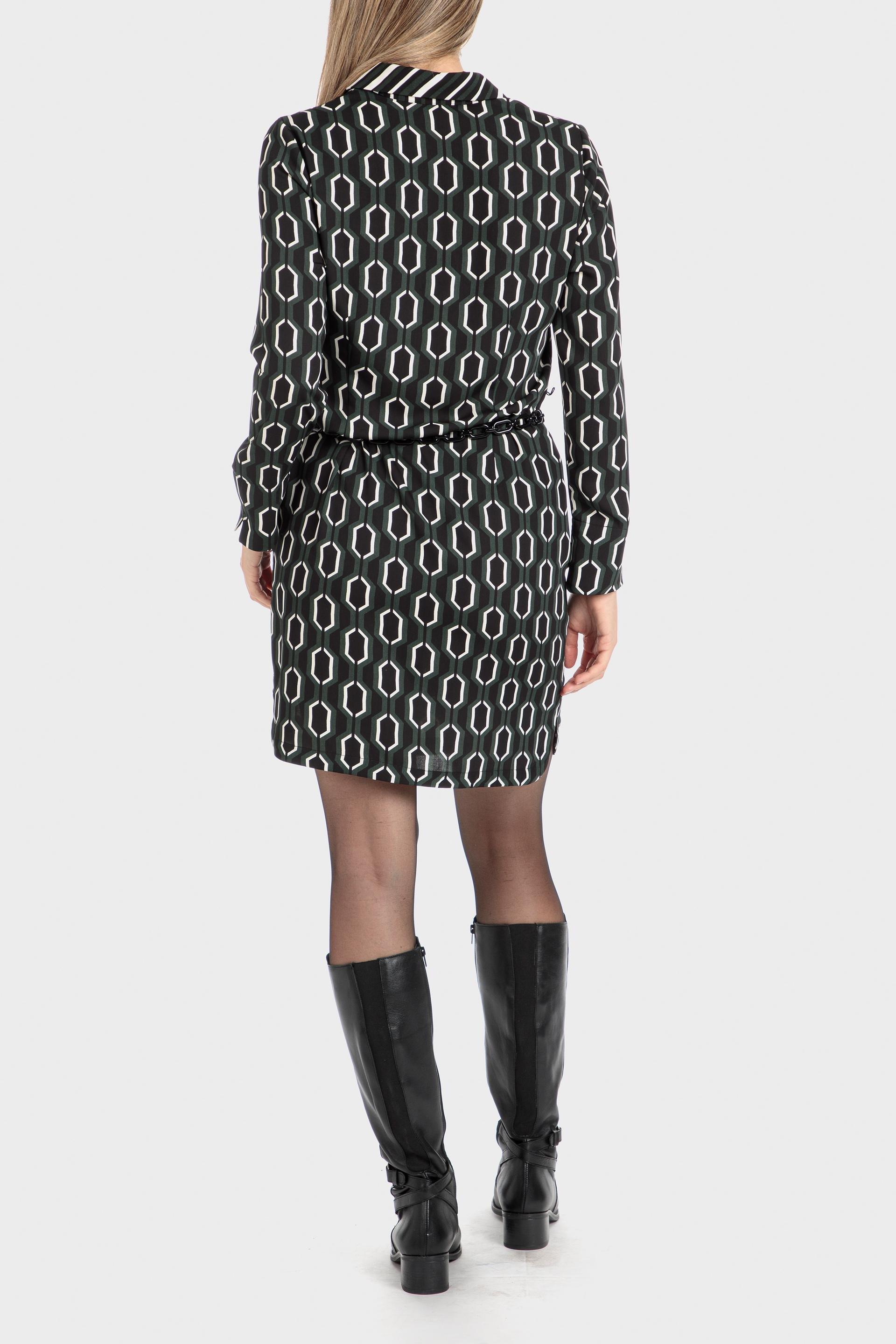 Black Printed Dress, , large image number 1