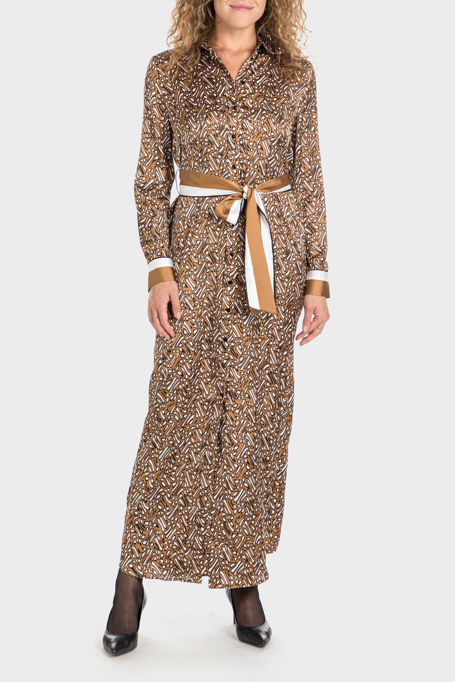 Punt Roma Gold Patterned Maxi Dress | Azadea UAE