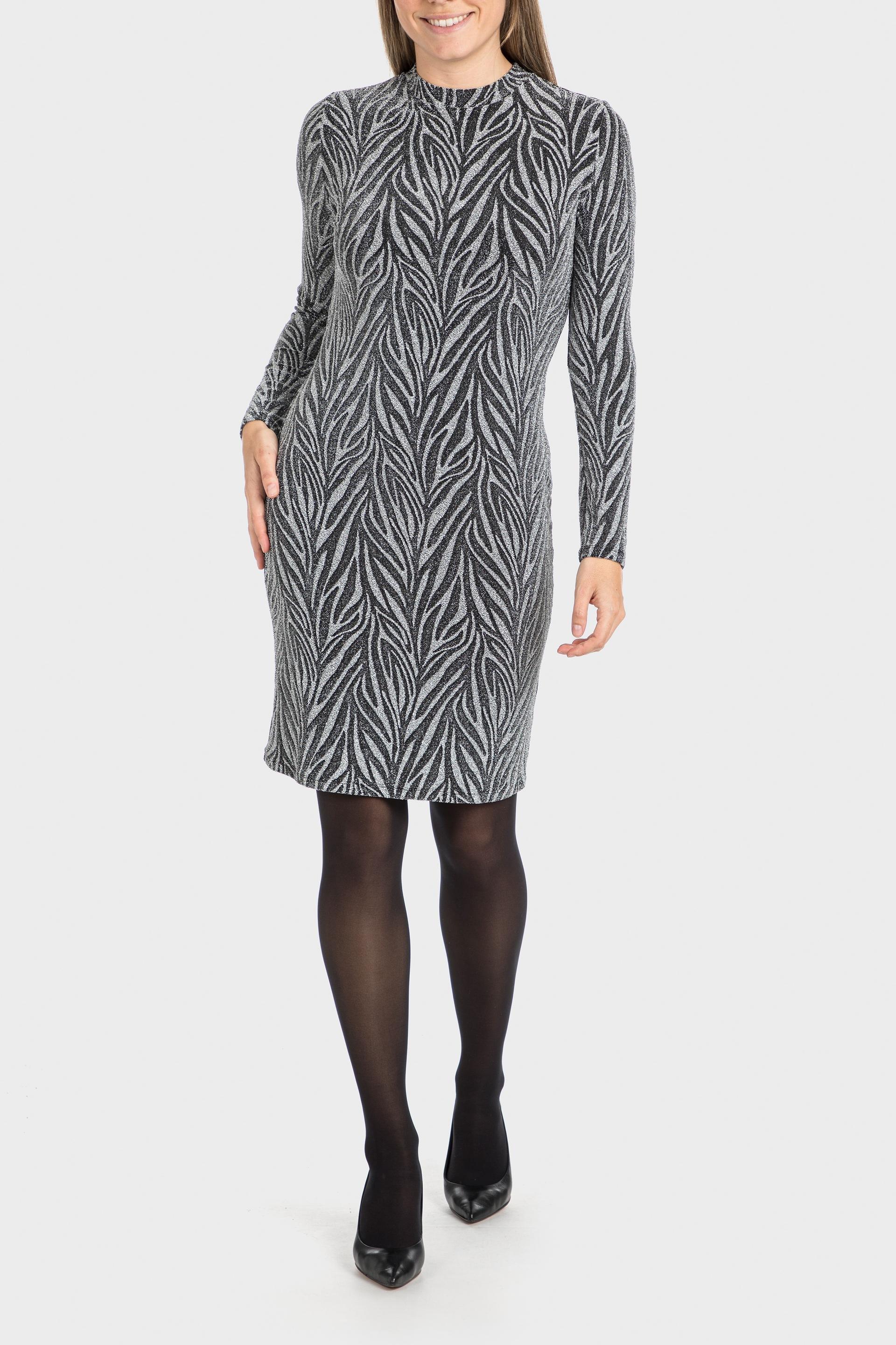 Silver Glitter Bodycon Dress, , large image number 0