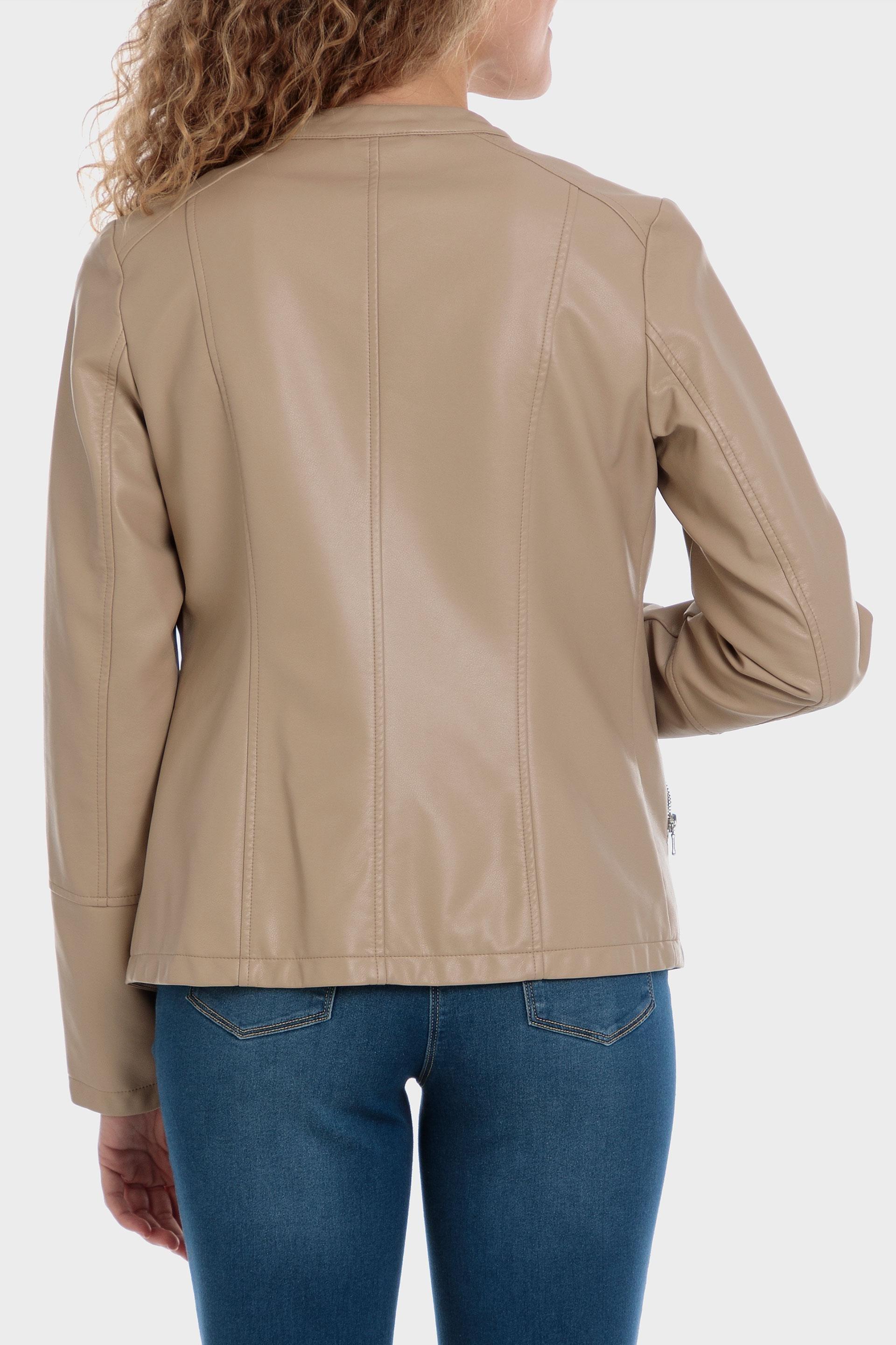 Punt Roma - Beige Leather Jacket