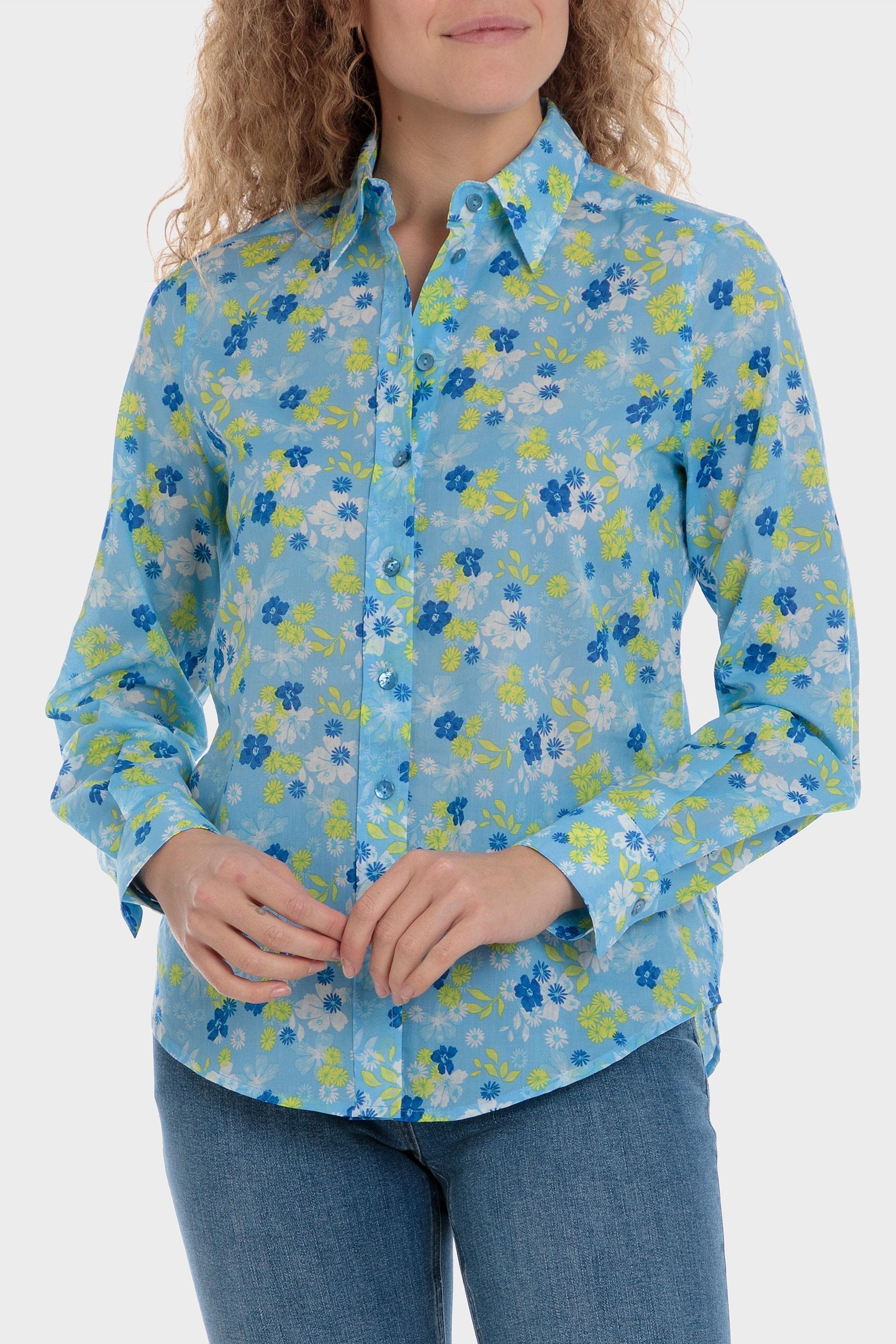 Punt Roma - Blue Floral Print Shirt