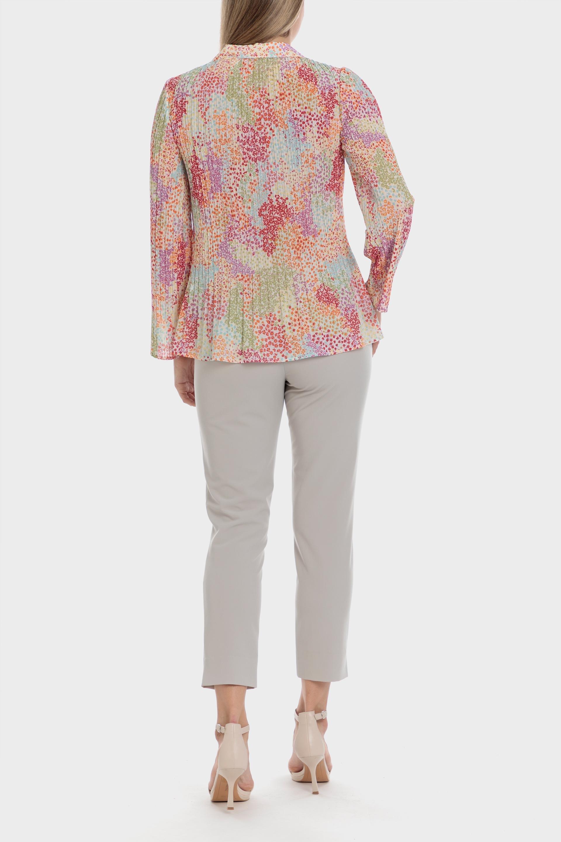 Punt Roma - Multicolour Printed Pleated Shirt
