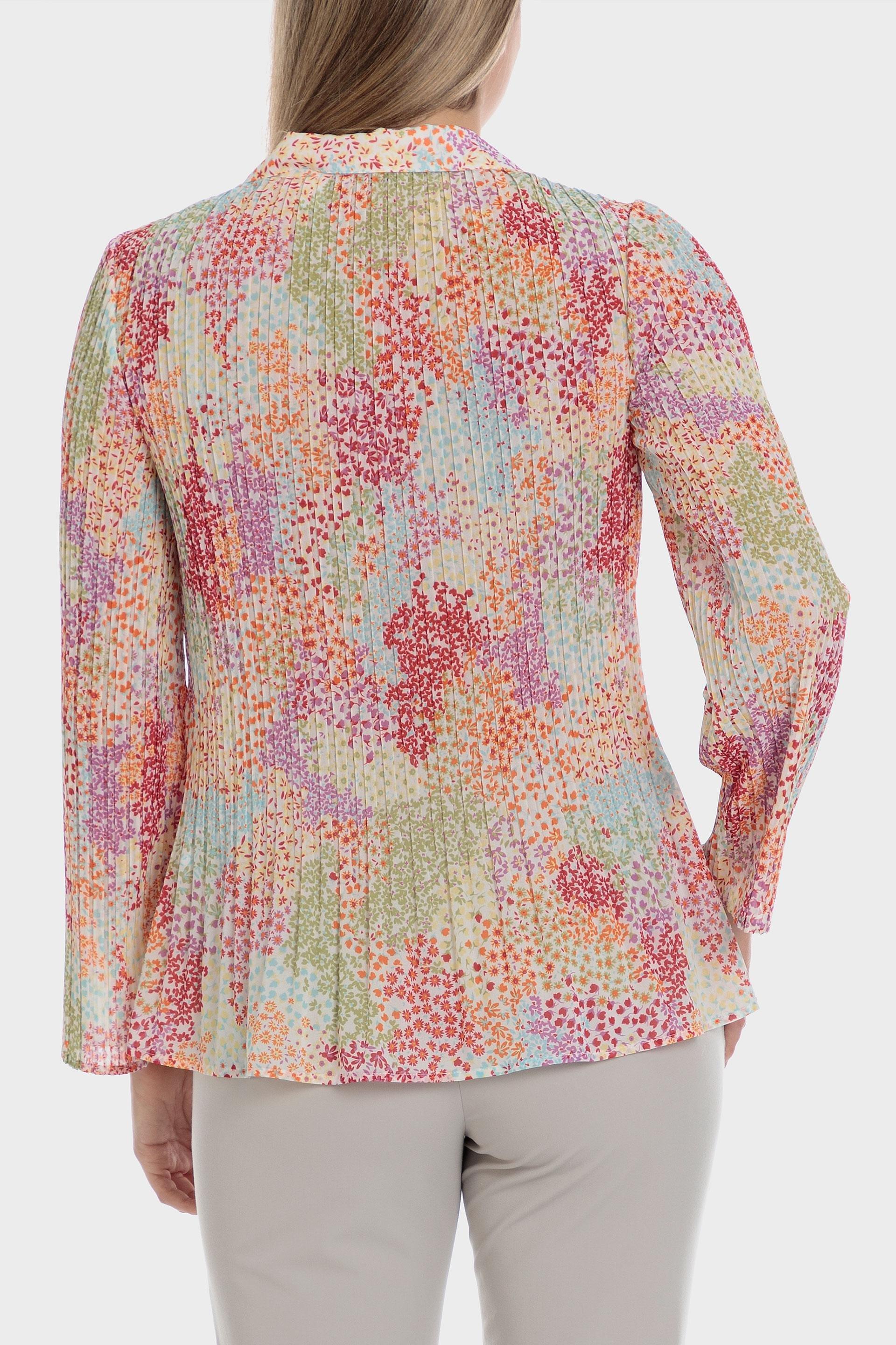 Punt Roma - Multicolour Printed Pleated Shirt