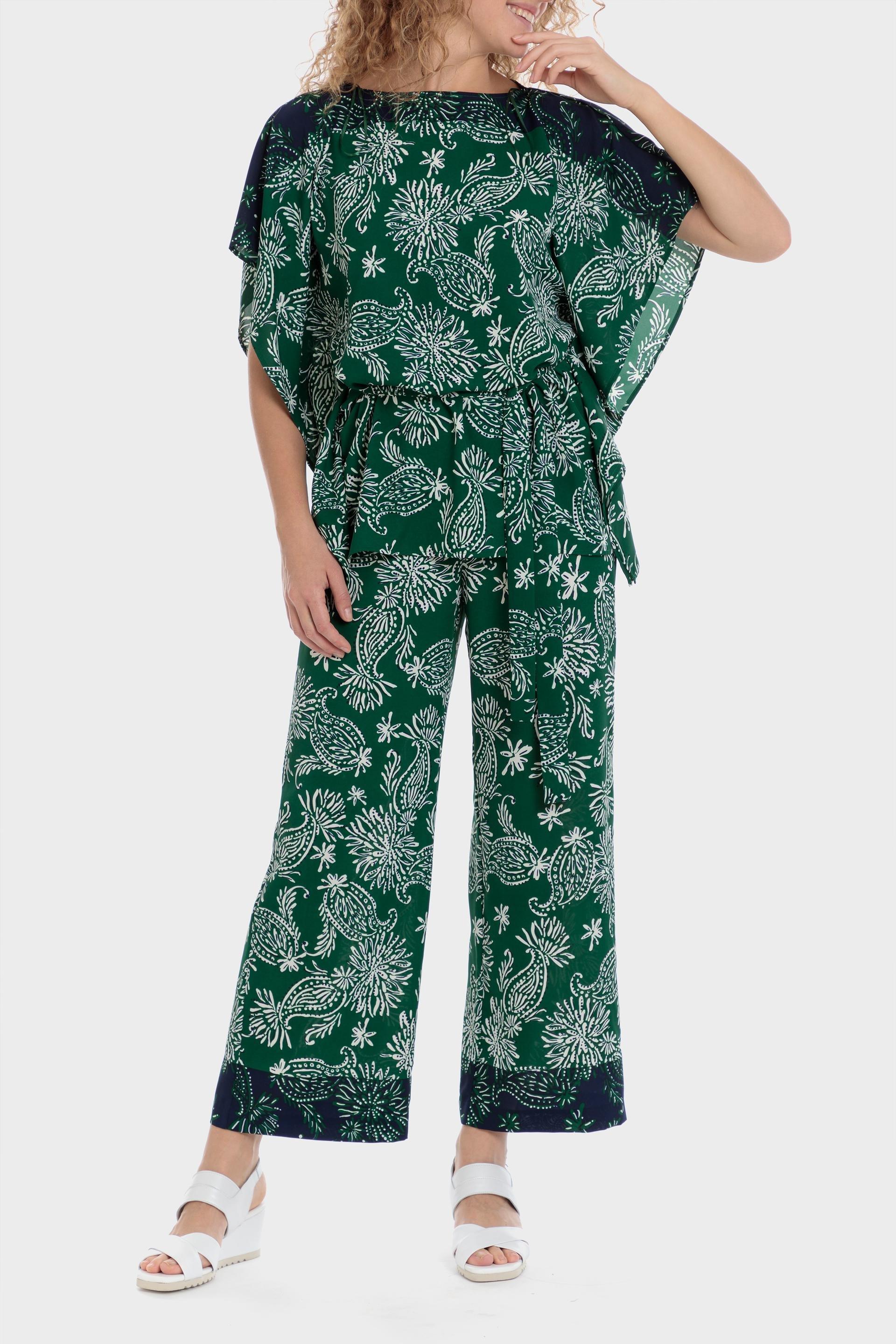Green Cashmere Print Blouse, , large image number 1