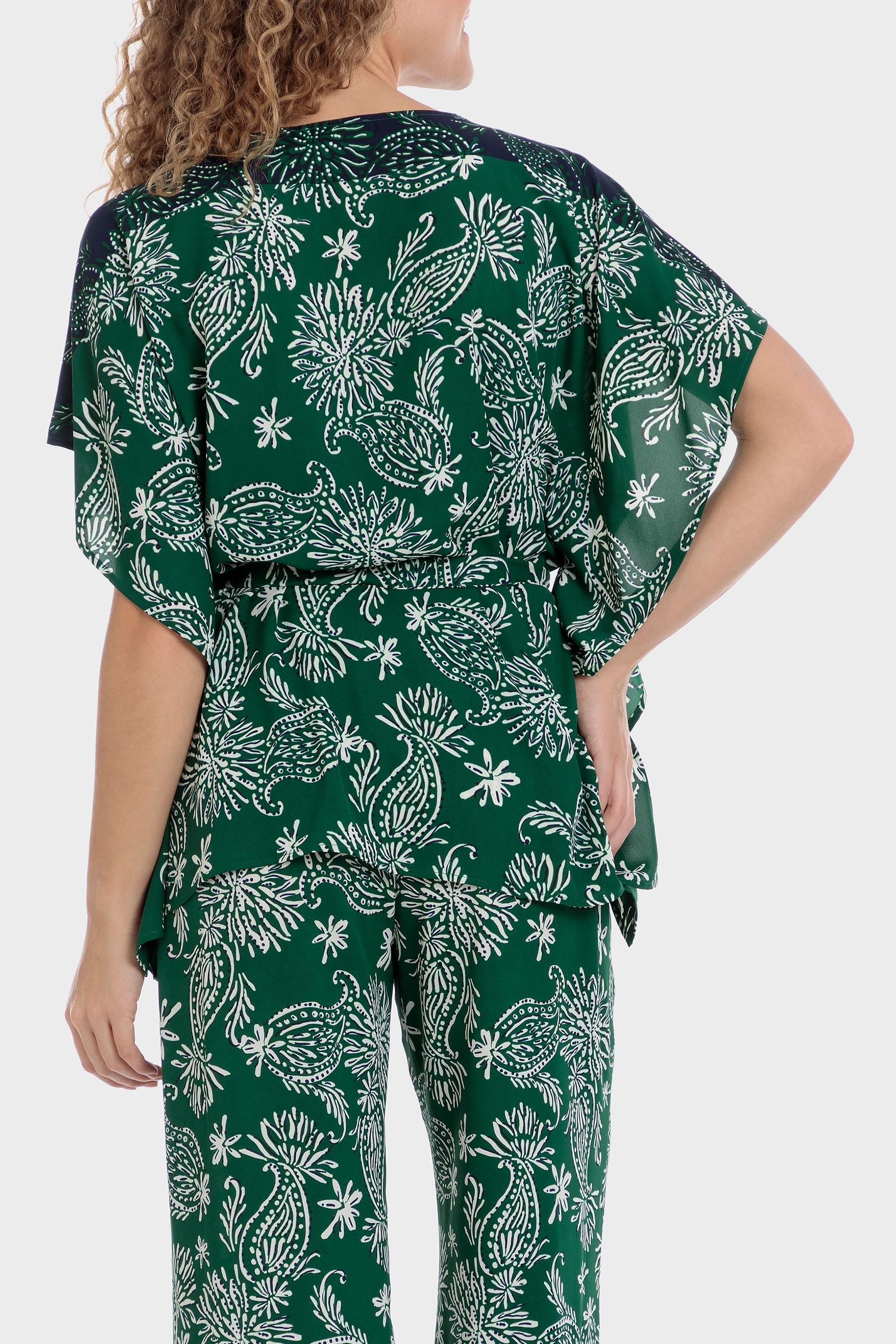 Green Cashmere Print Blouse, , large image number 3
