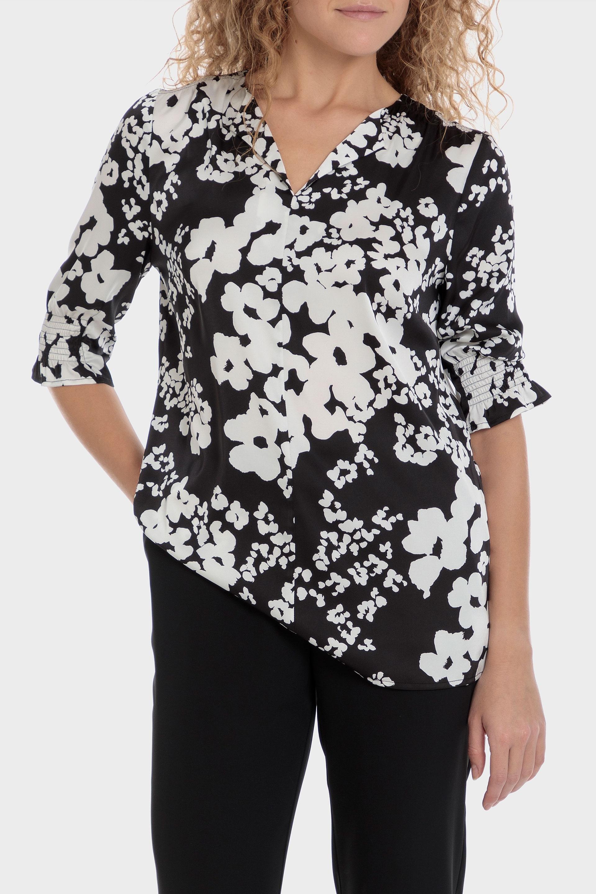 Punt Roma - Black Printed Blouse