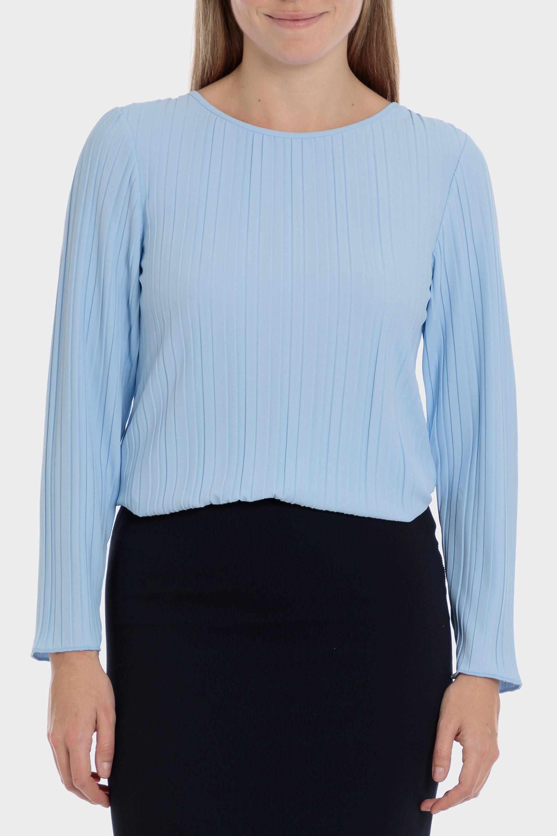 Blue Long Sleeve Blouse, , large image number 0