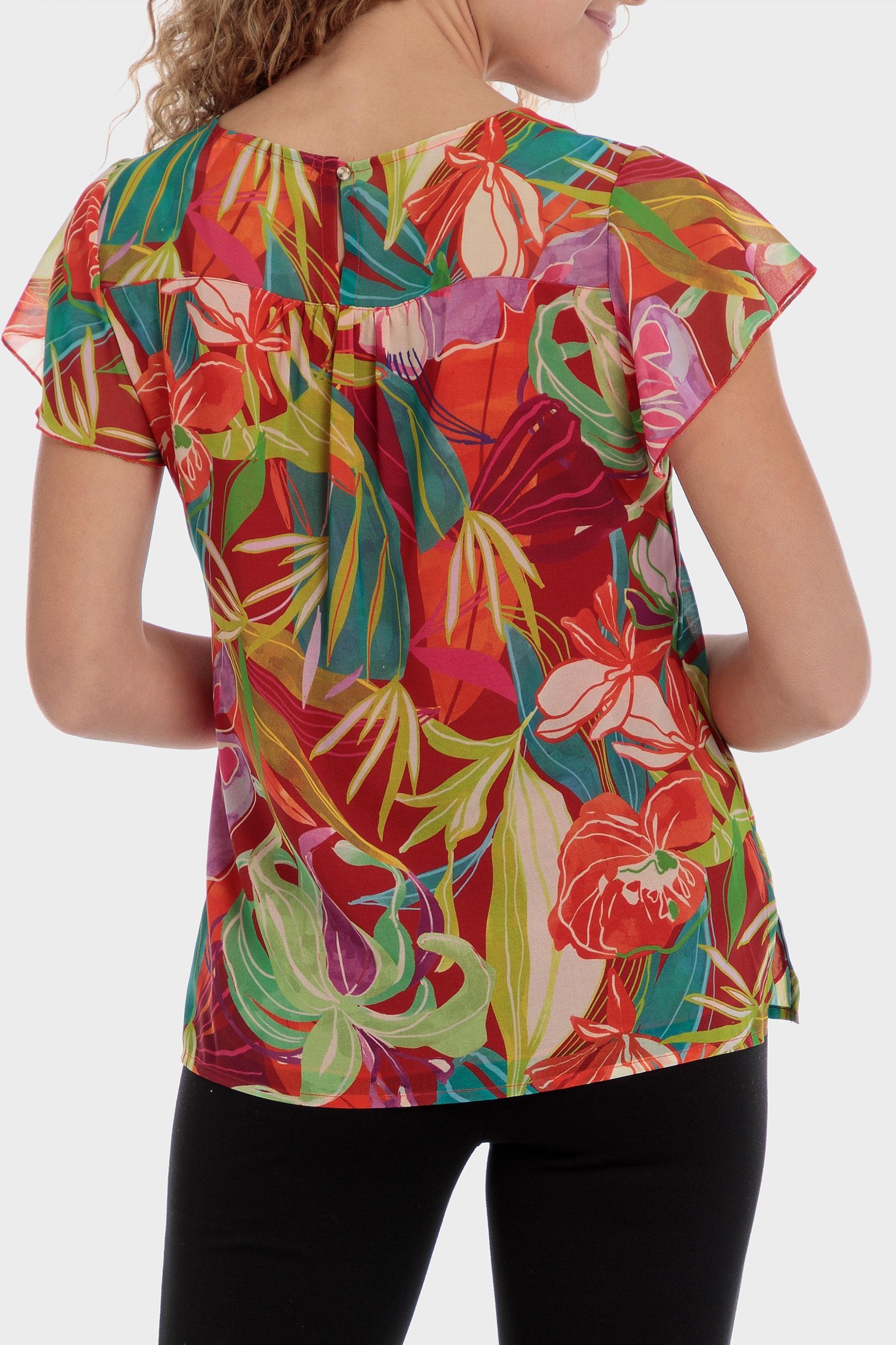 Punt Roma - Multicolour Tropical Print Blouse