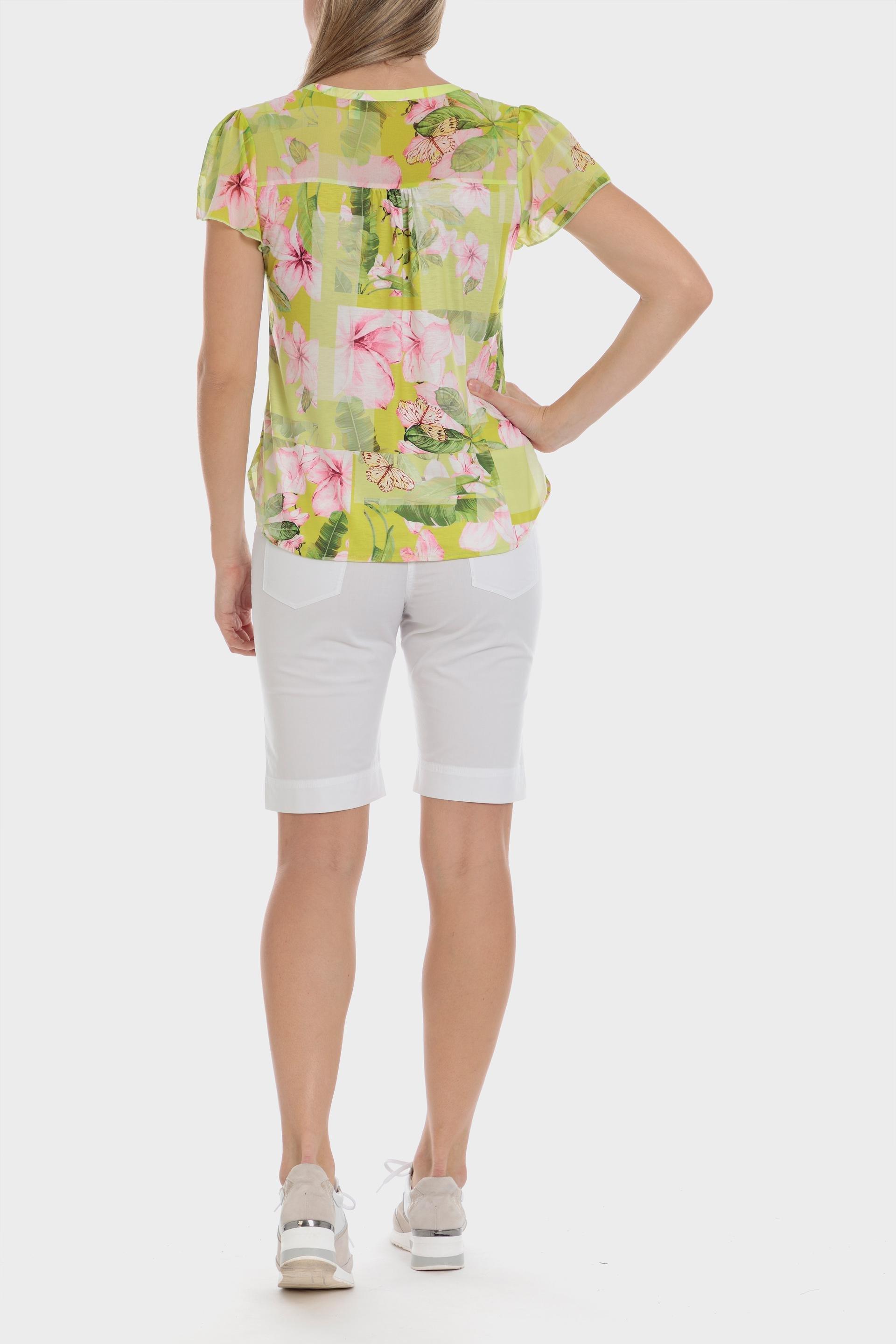 Punt Roma - Yellow Floral Print Blouse