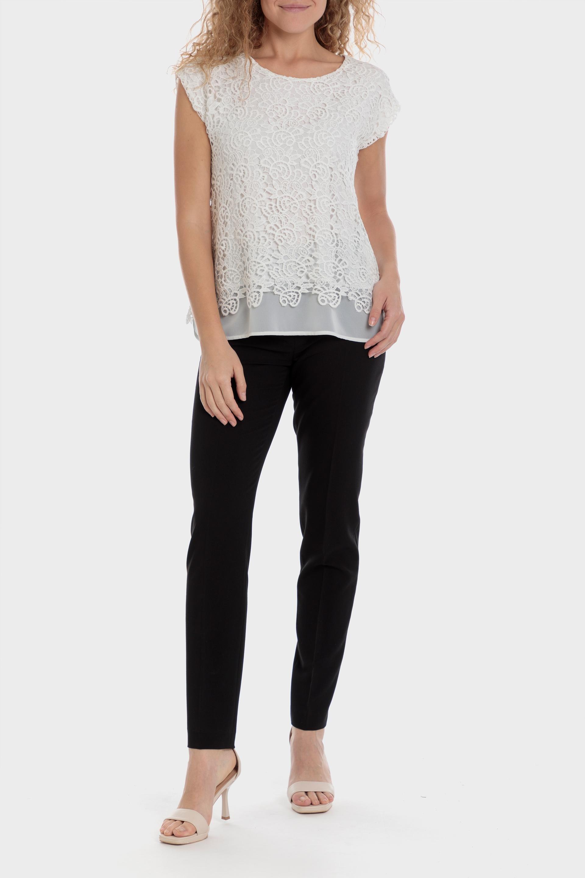 White Crochet T-Shirt, , large image number 1