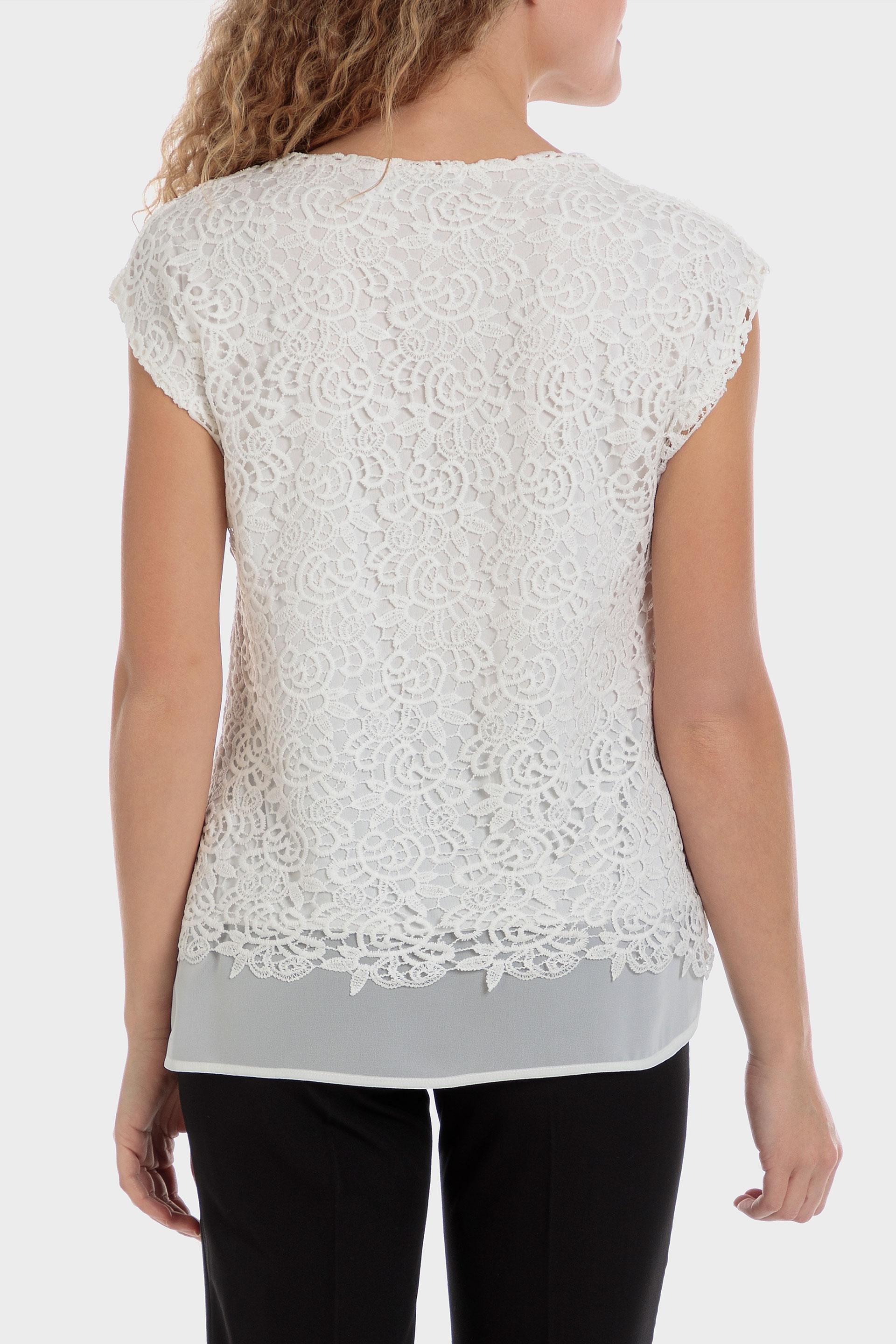 White Crochet T-Shirt, , large image number 2