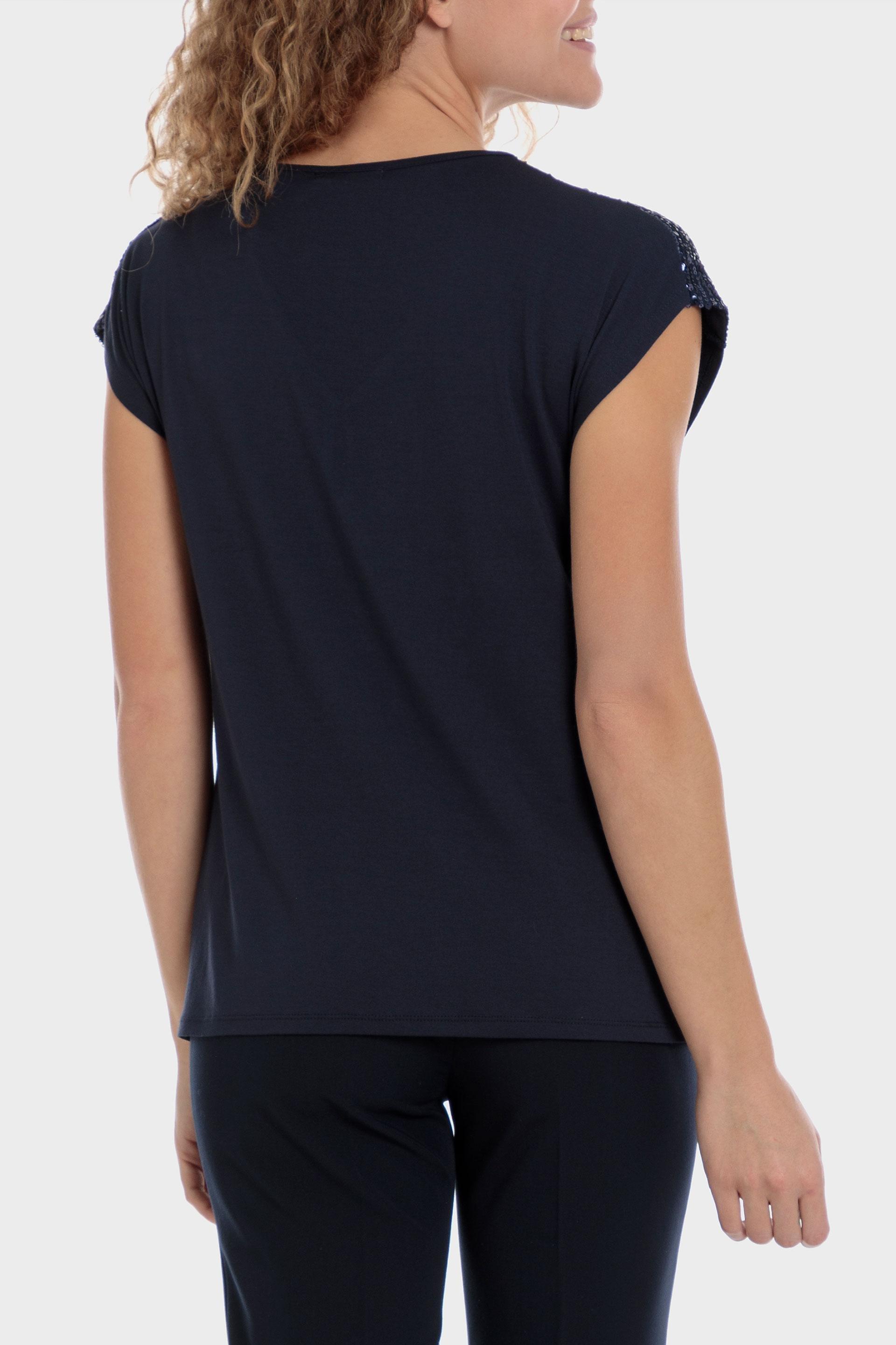 Punt Roma - Navy Sequins T-Shirt