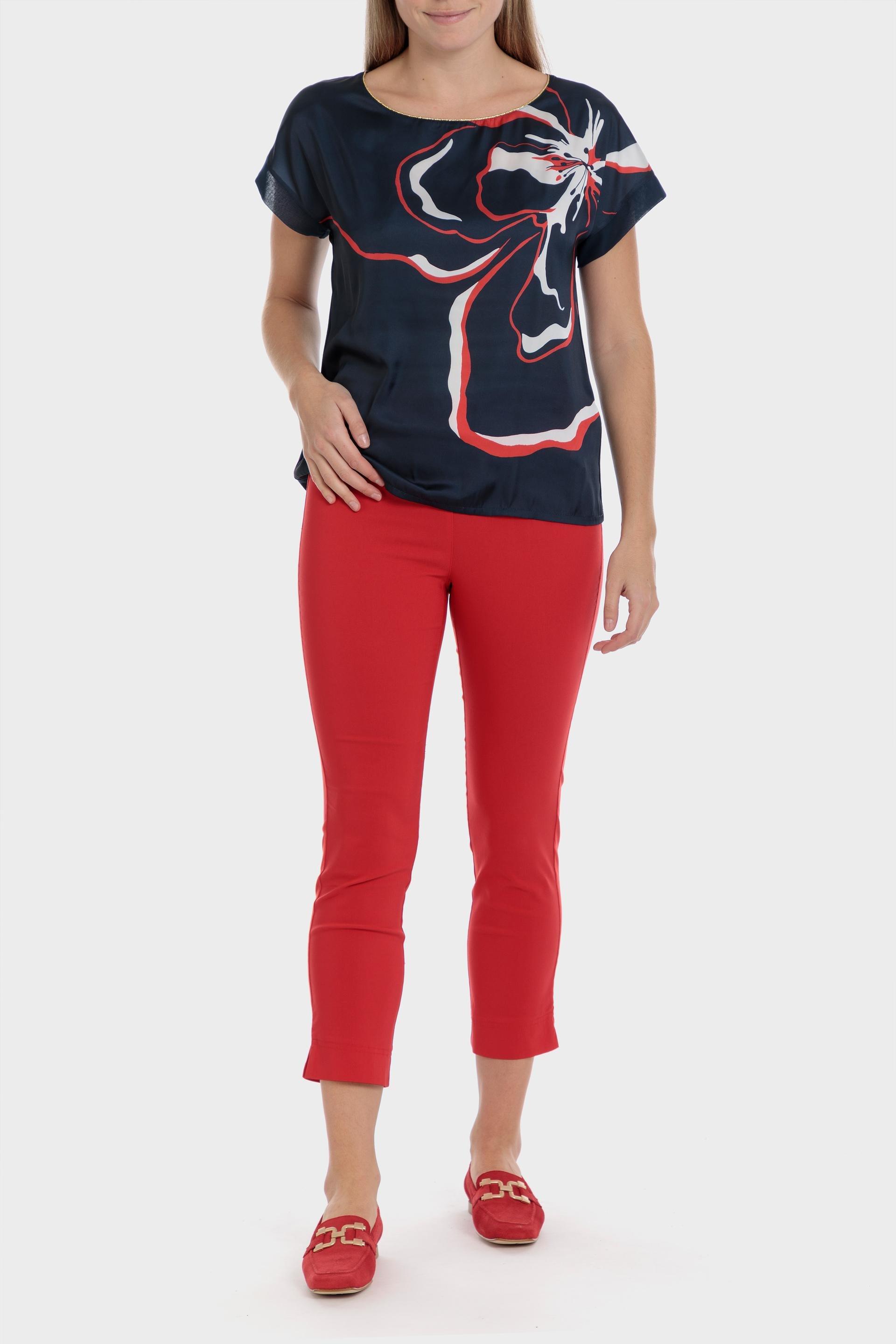 Navy Abstract Print T-Shirt, , large image number 1