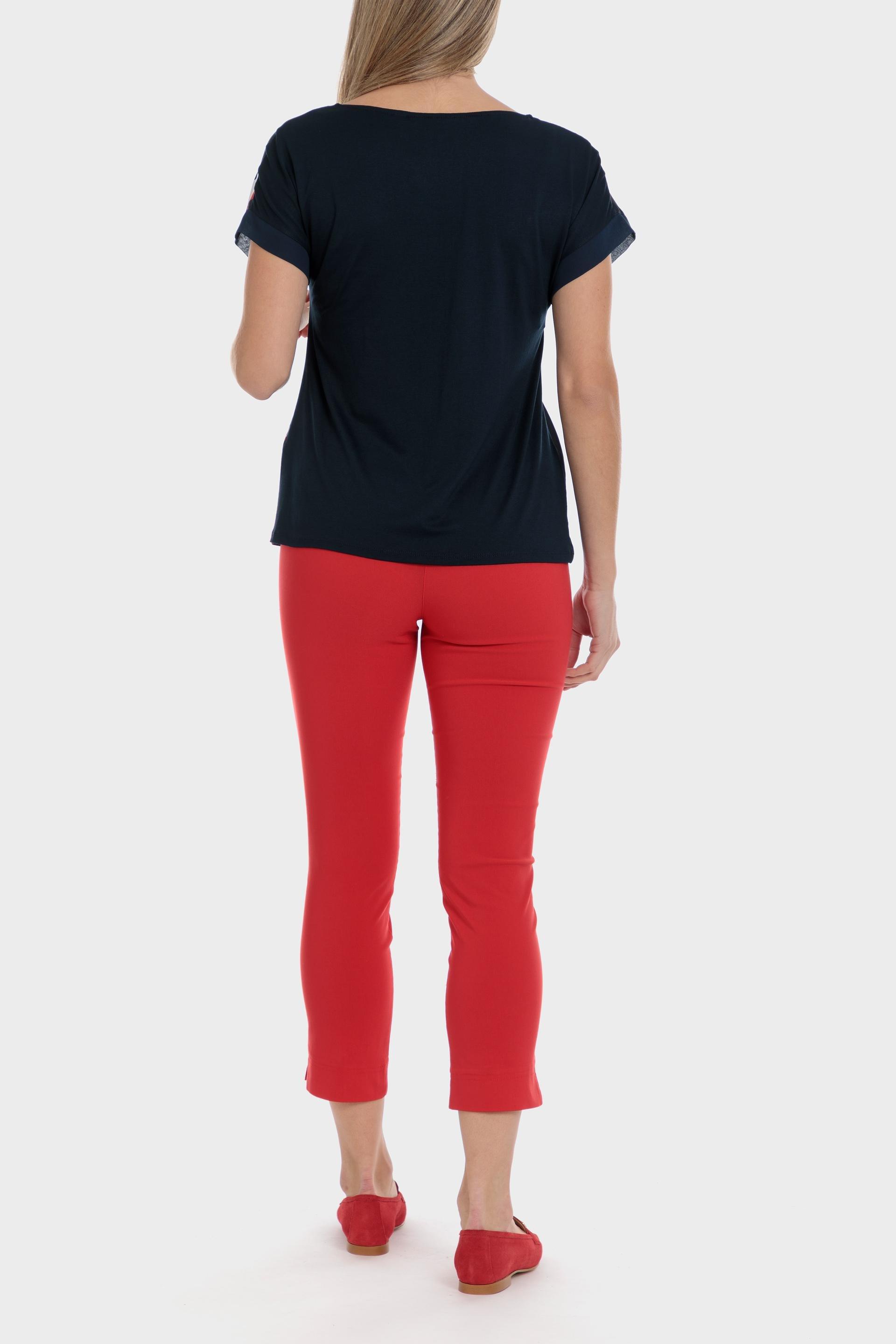Navy Abstract Print T-Shirt, , large image number 2