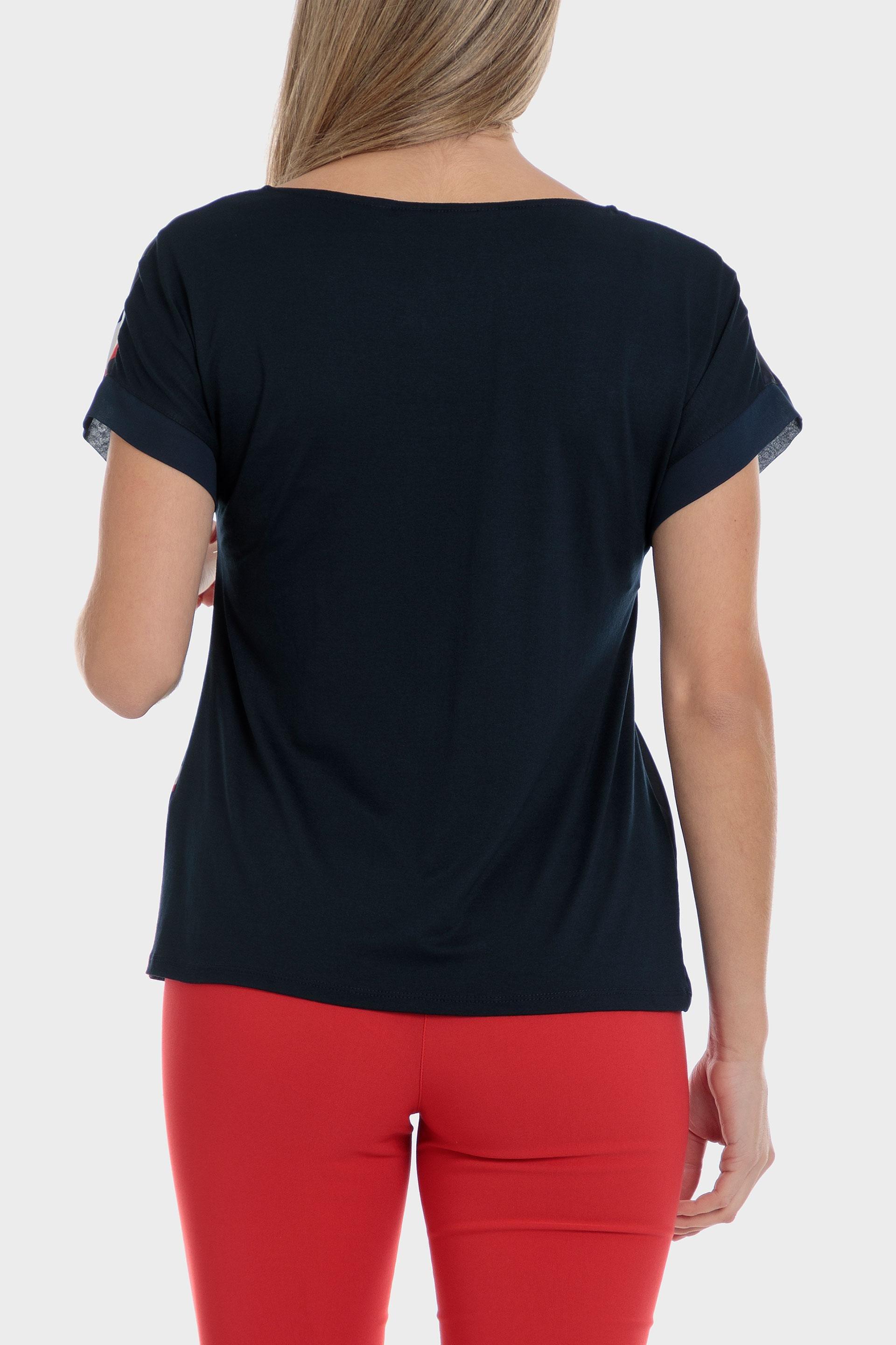 Navy Abstract Print T-Shirt, , large image number 3