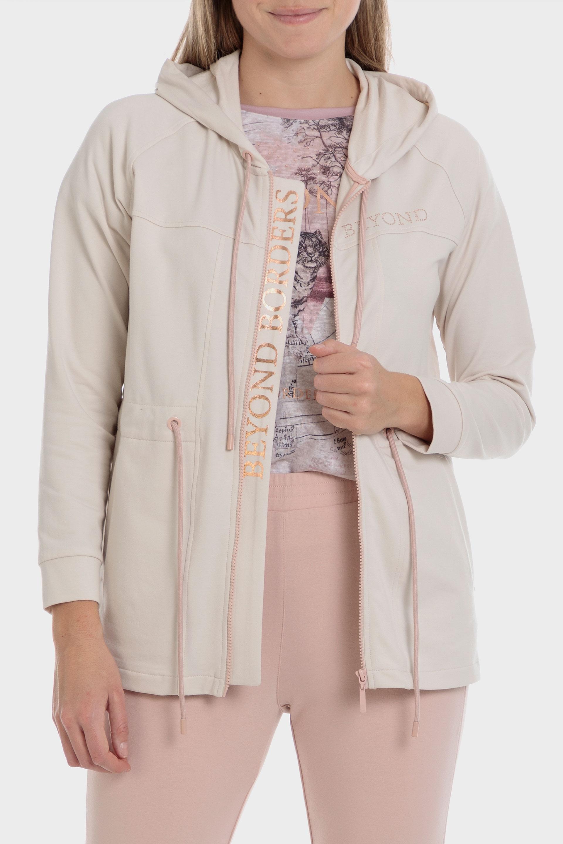 Grey Hooded Sports Jacket, , large image number 0