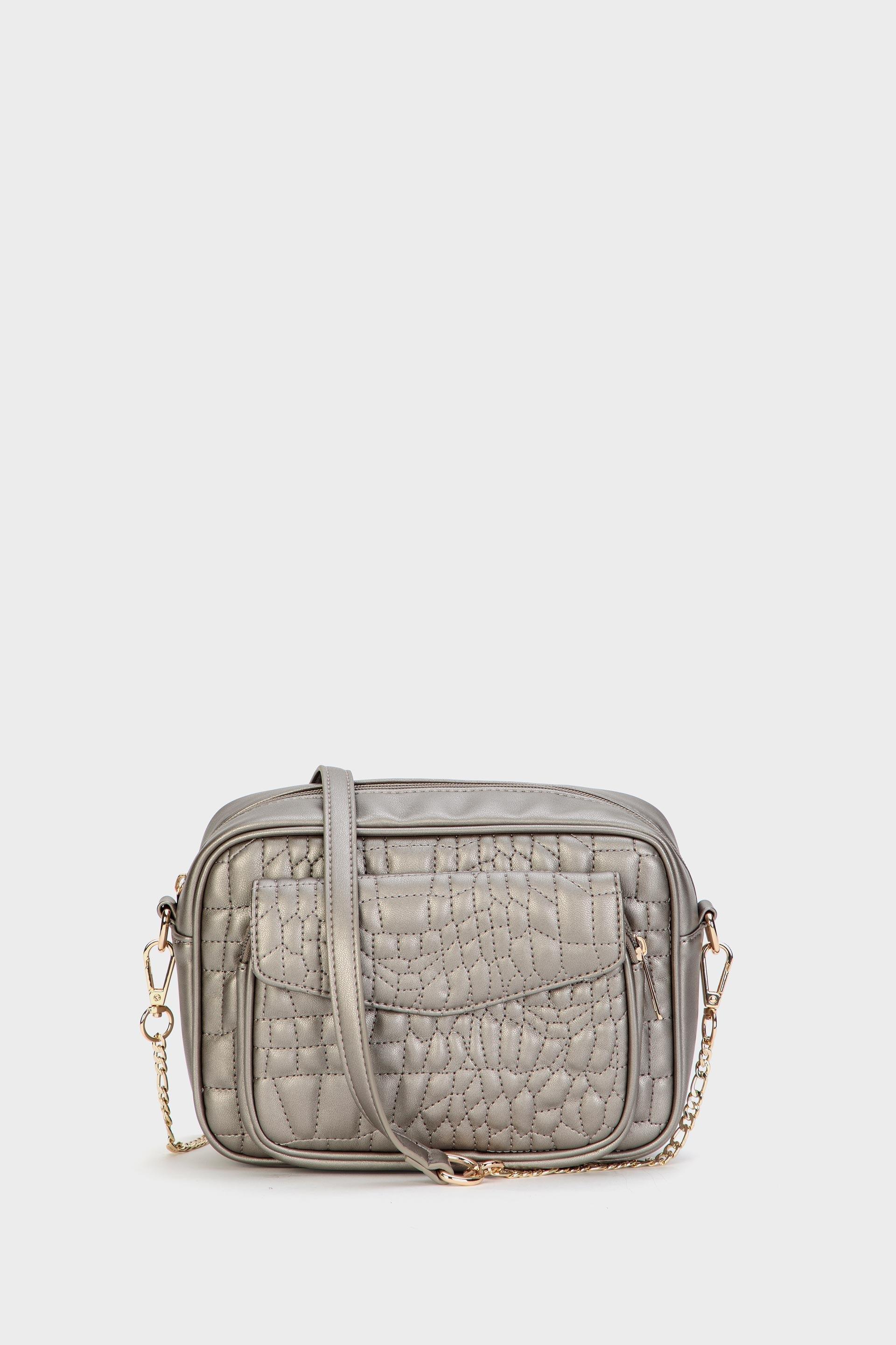 Navy Metallic Shoulder Bag, , large image number 0