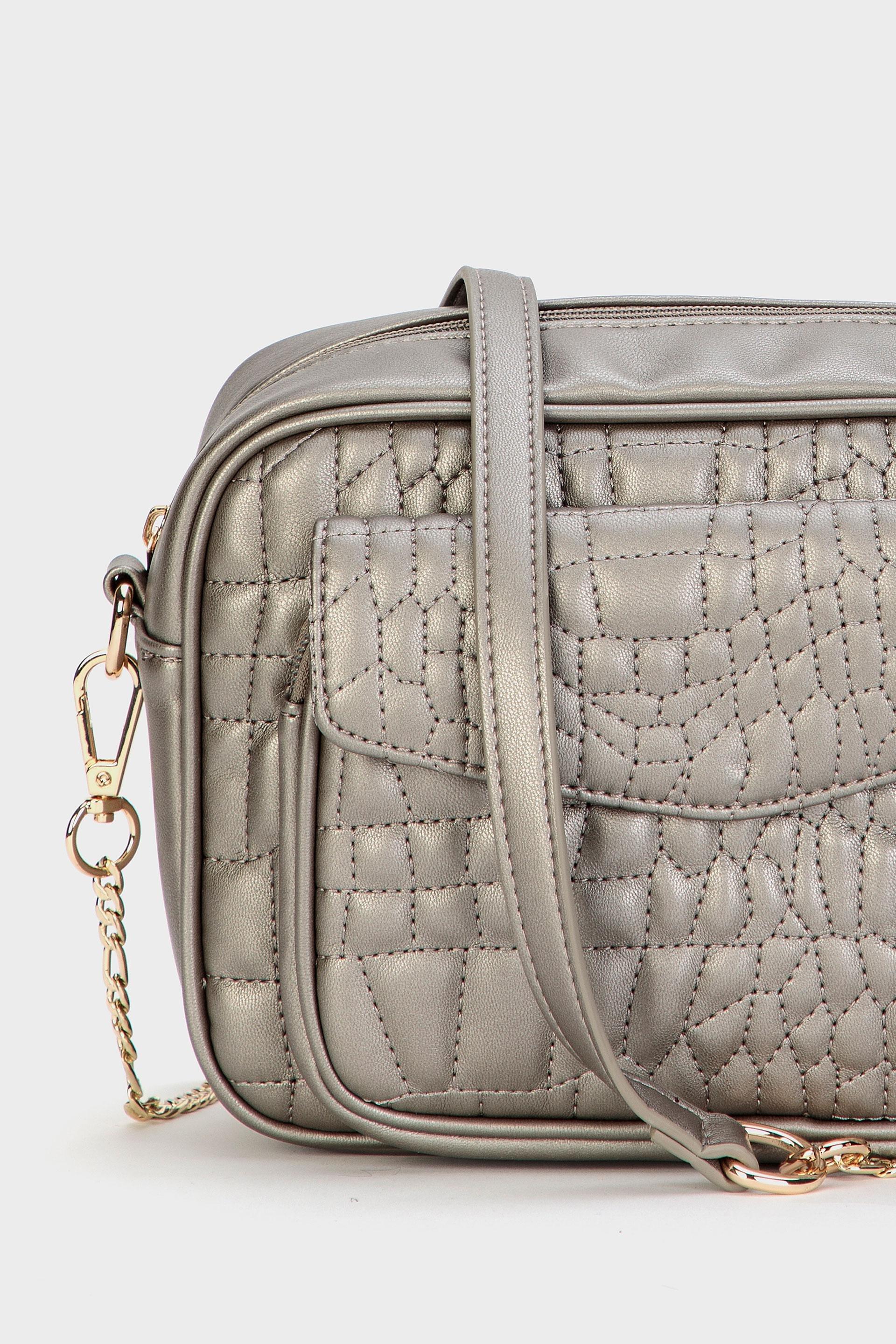 Navy Metallic Shoulder Bag, , large image number 1
