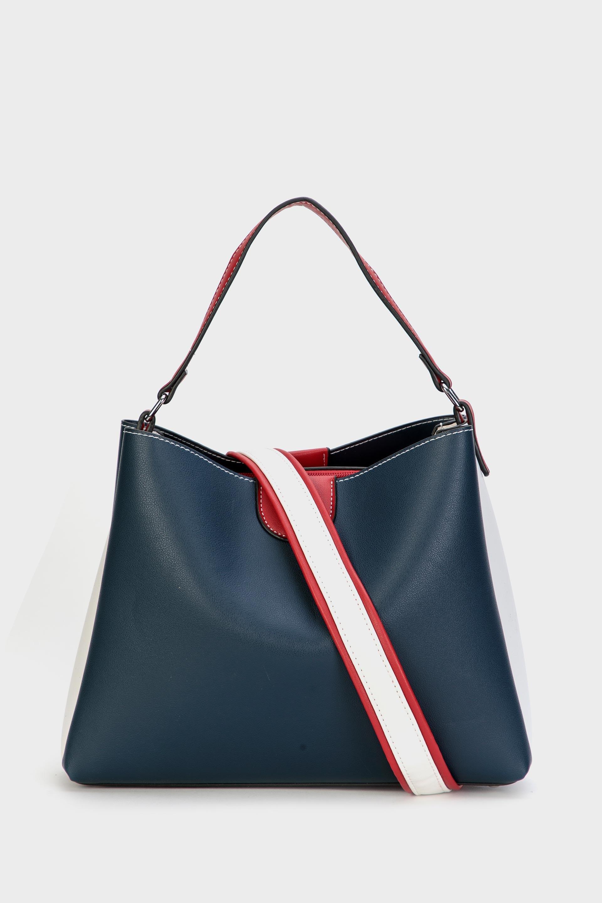 Navy Short Handle Bag, Blue, large image number 0