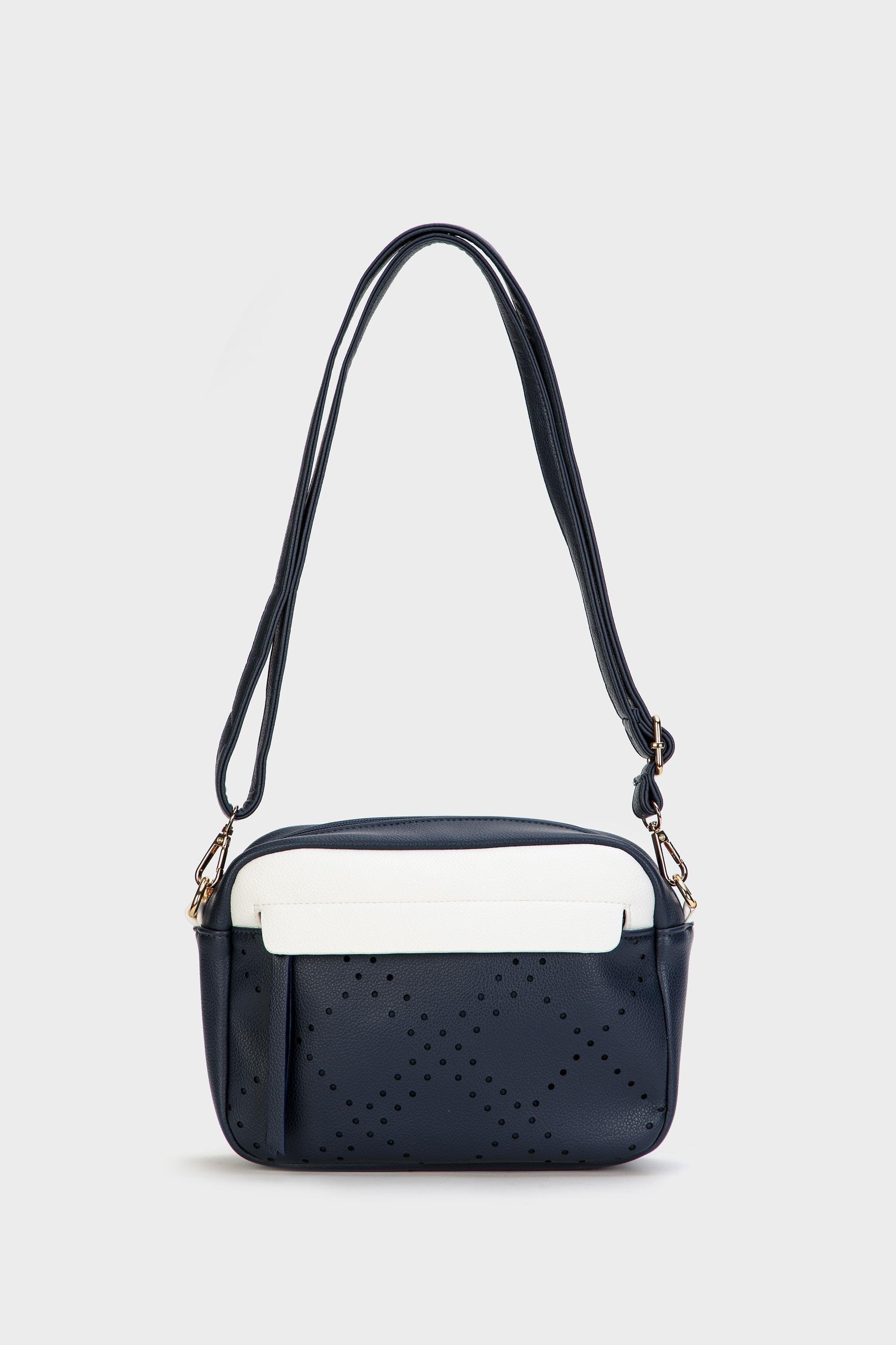 Punt Roma - Navy Cut Out Shoulder Bag