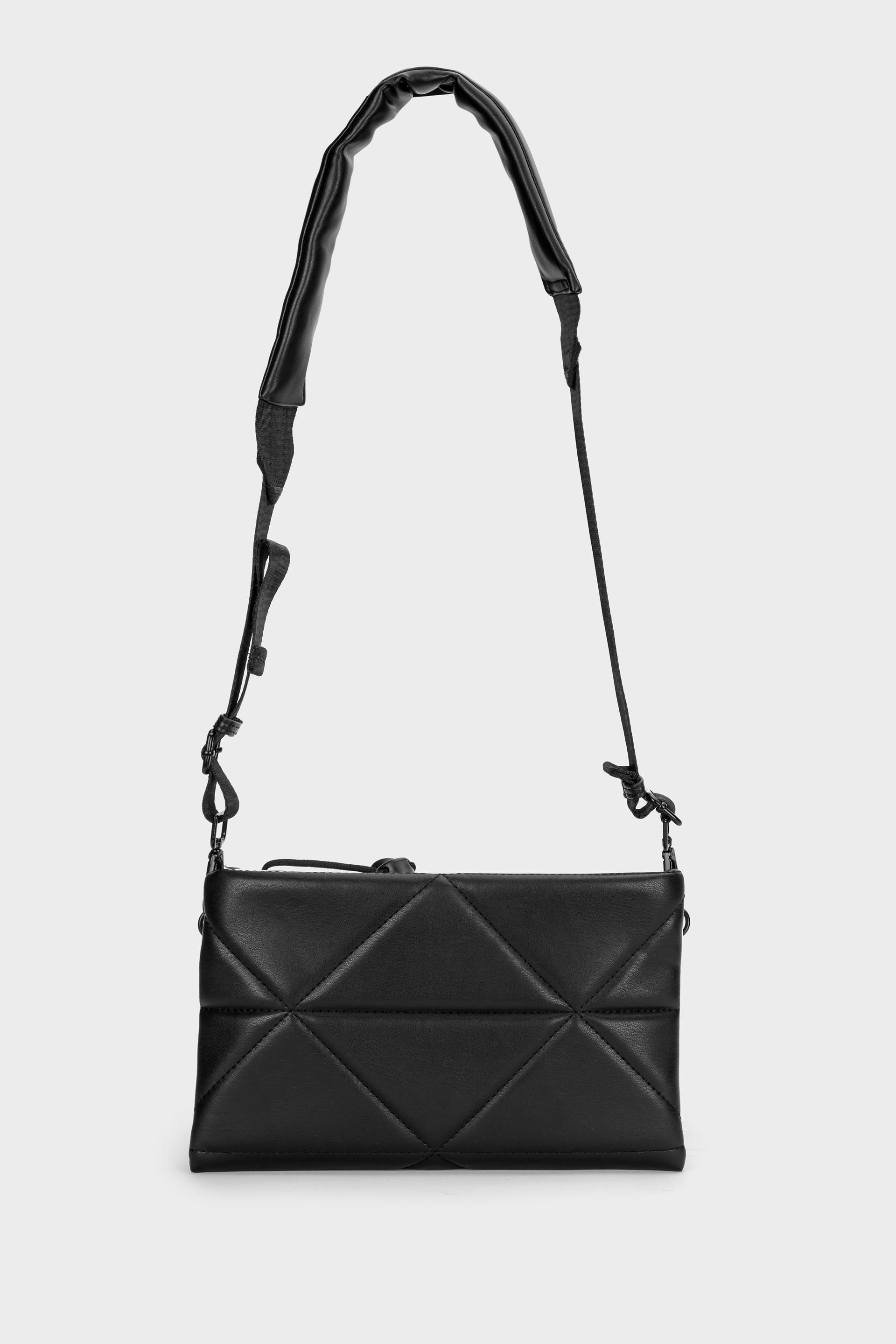 Black Padded Shoulder Bag, , large image number 0