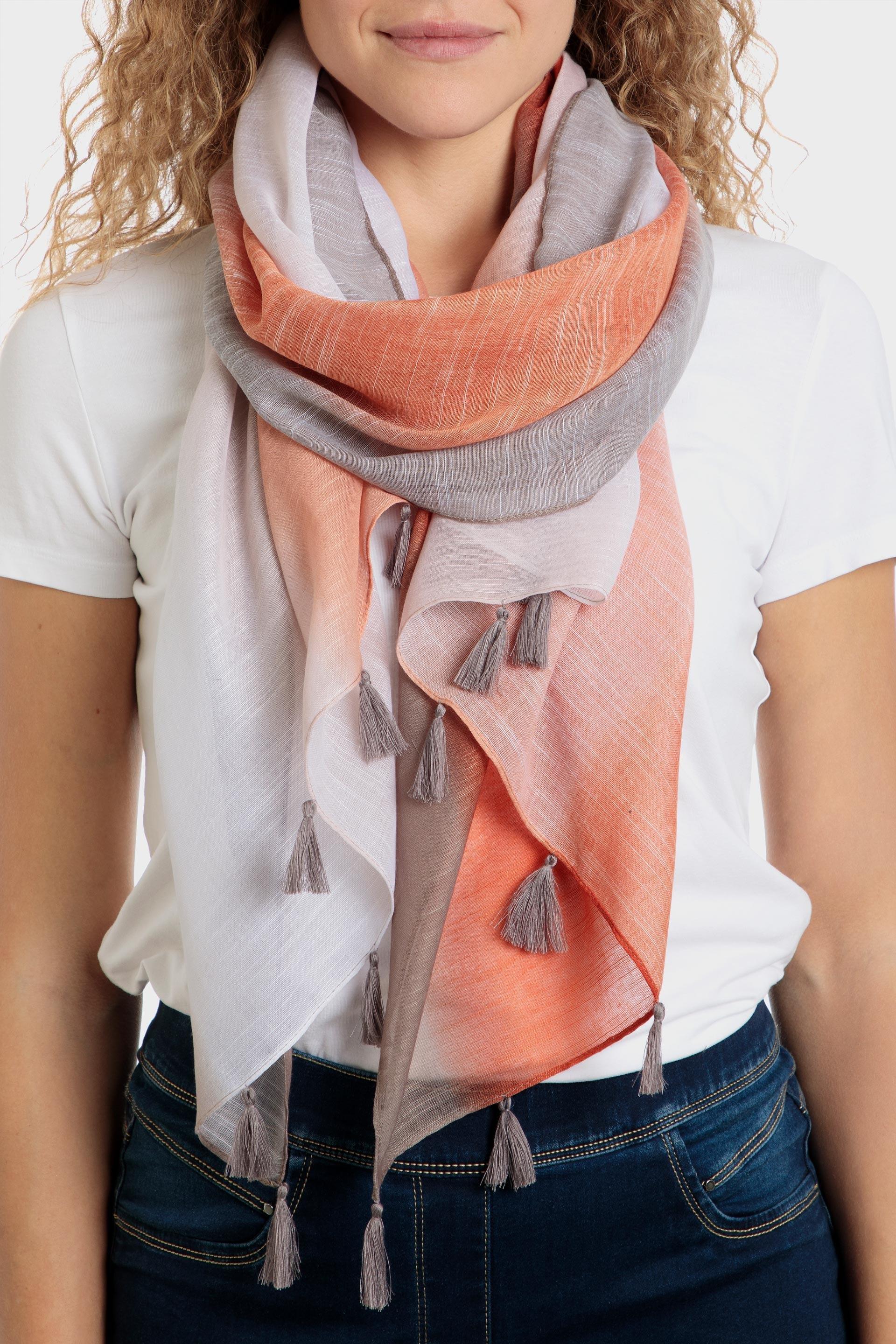 Multicolour Ombre Scarf, Red Cherry, large image number 0